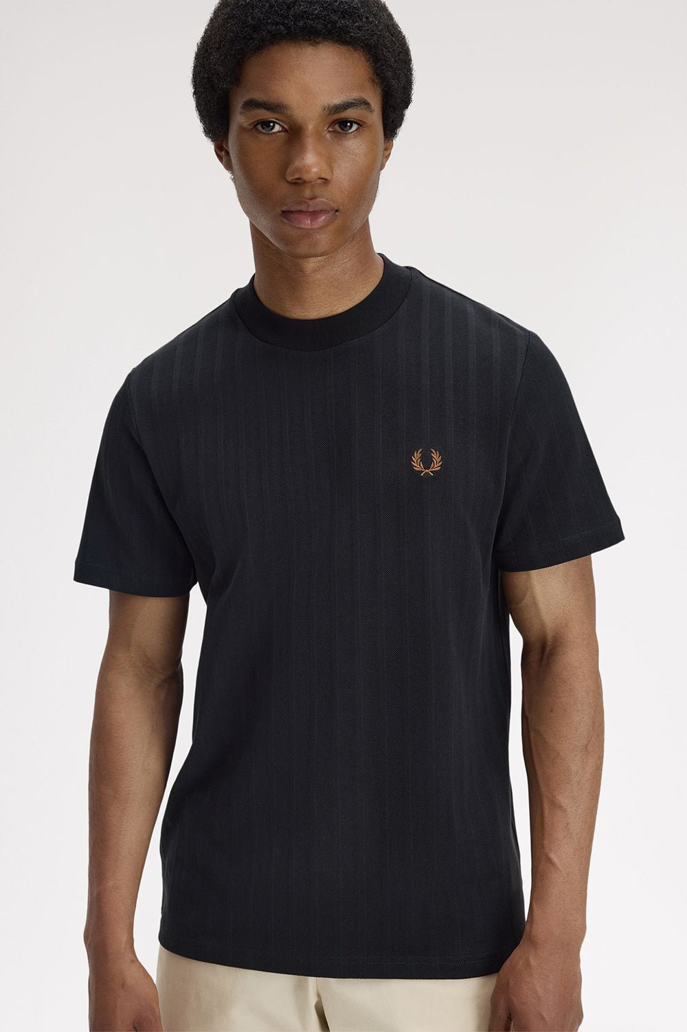חולצת טישירט קצרה פרד פרי Piqué Stripe גברים