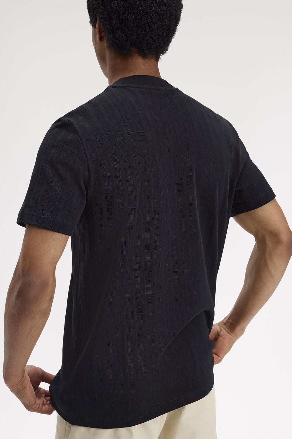 חולצת טישירט קצרה פרד פרי Piqué Stripe גברים