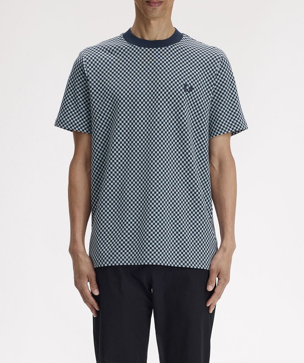 חולצת טישירט קצרה פרד פרי Chequerboard  גברים