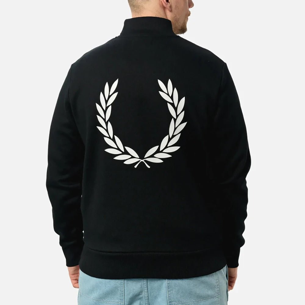 סווטשירט פרד פרי Double Graphic Half Zip גברים