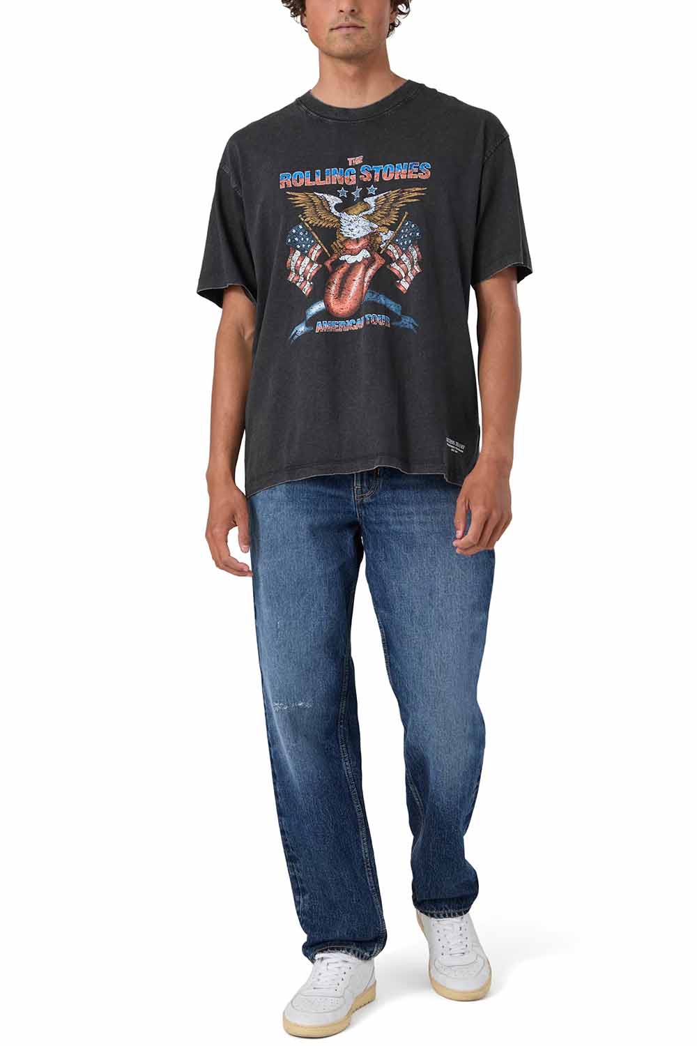 חולצת טישירט קצרה Guess Printed T-Shirt Gj X Rolling Stones גברים