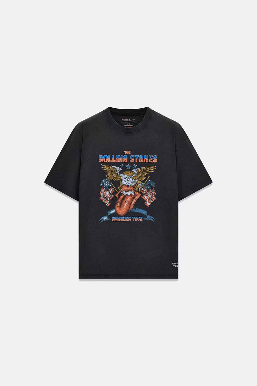 חולצת טישירט קצרה Guess Printed T-Shirt Gj X Rolling Stones גברים