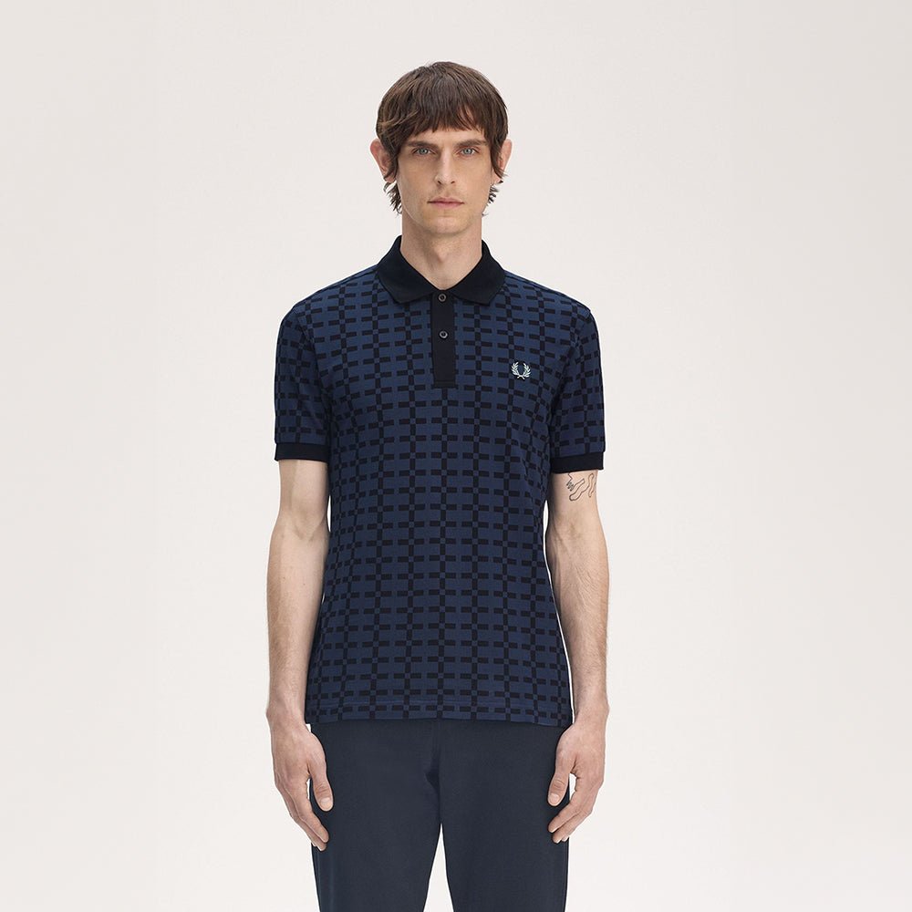 חולצת פולו פרד פרי Jacquard Print גברים