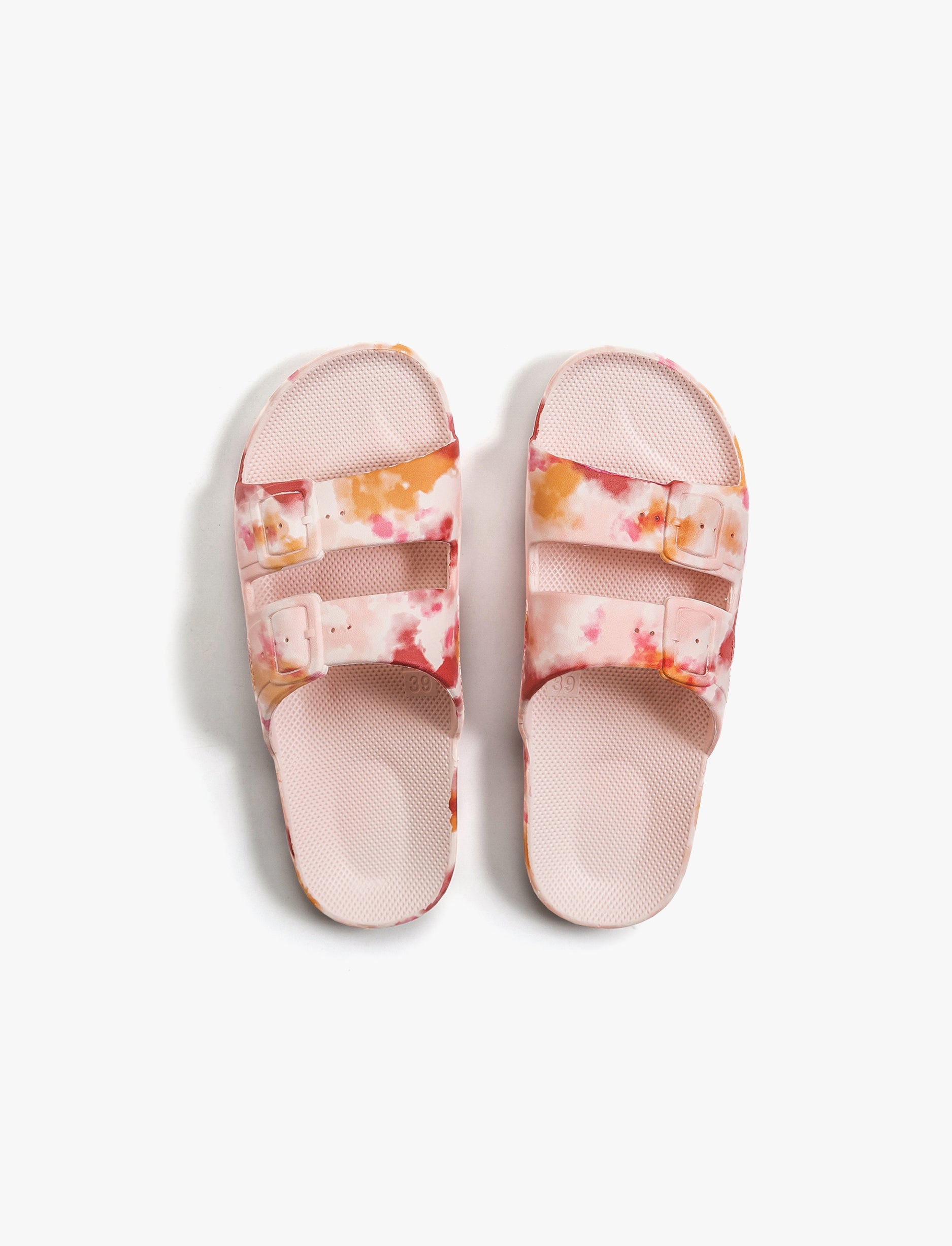 Fredoom Moses Kids Bandhani Rosa - כפכפים לילדים מוזס בצבע ורוד עם הדפס צבעוני