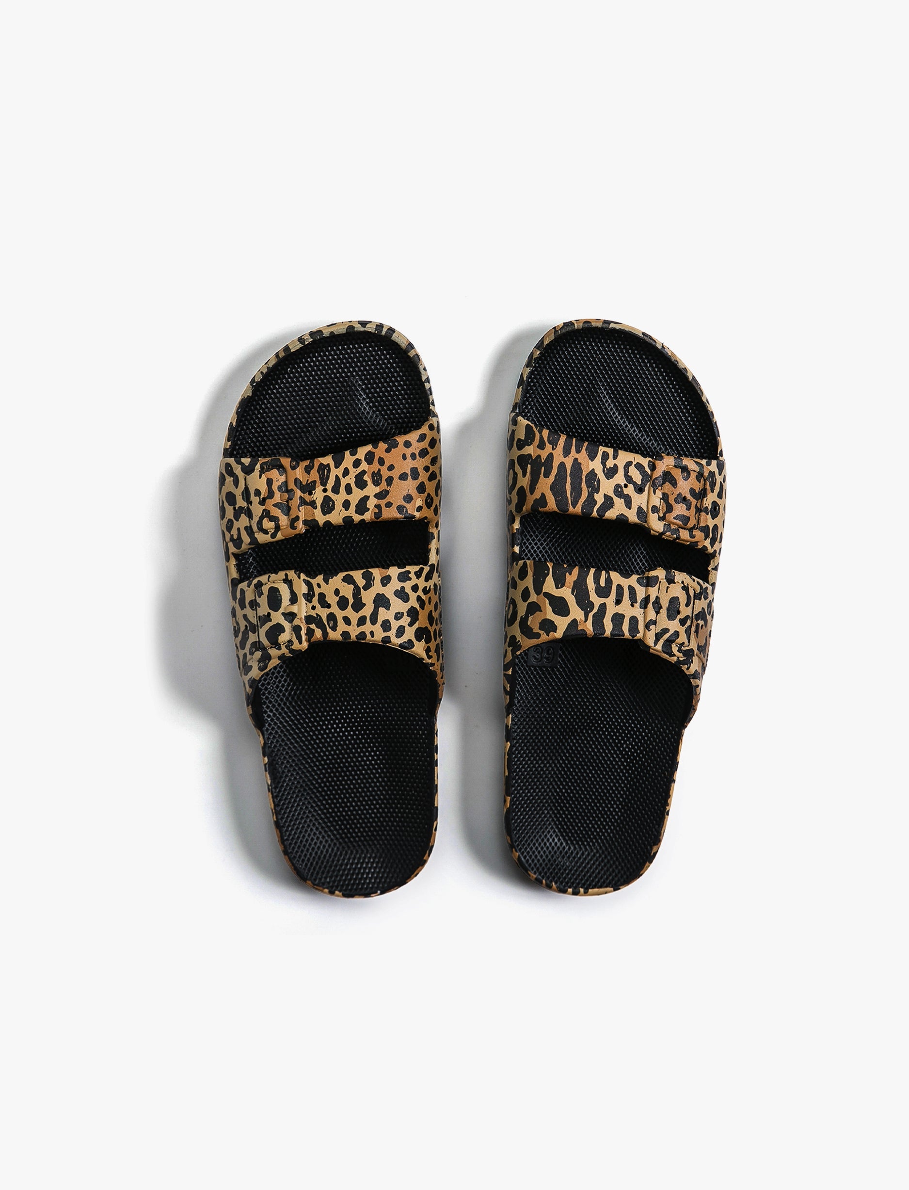 Fredoom Moses Kids Fierce Black - כפכפים לילדים מוזס בהדפס מנומר