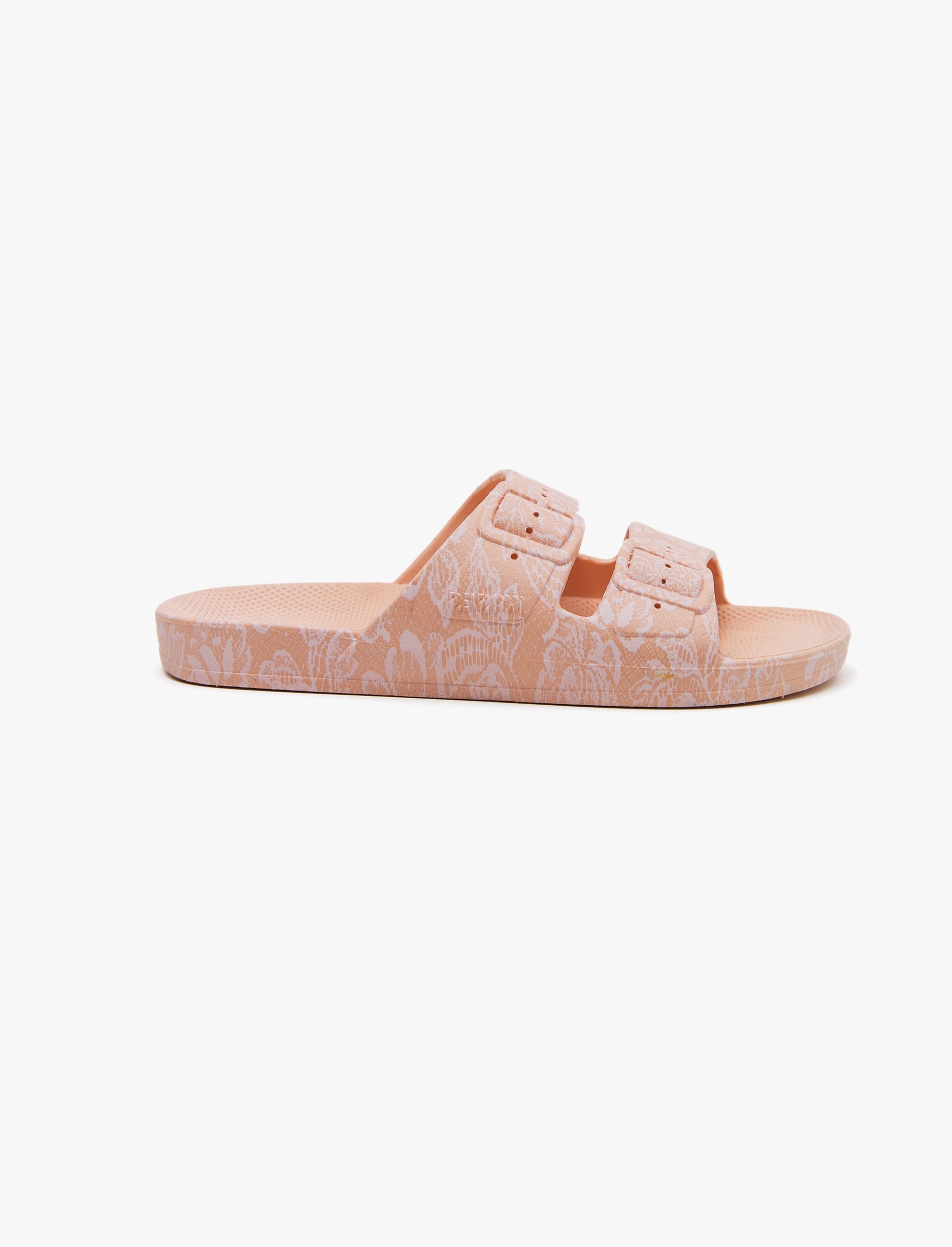 Fredoom Moses Kids Lace Apricot - כפכפים לילדים מוזס בצבע כתום בהדפס מיוחד