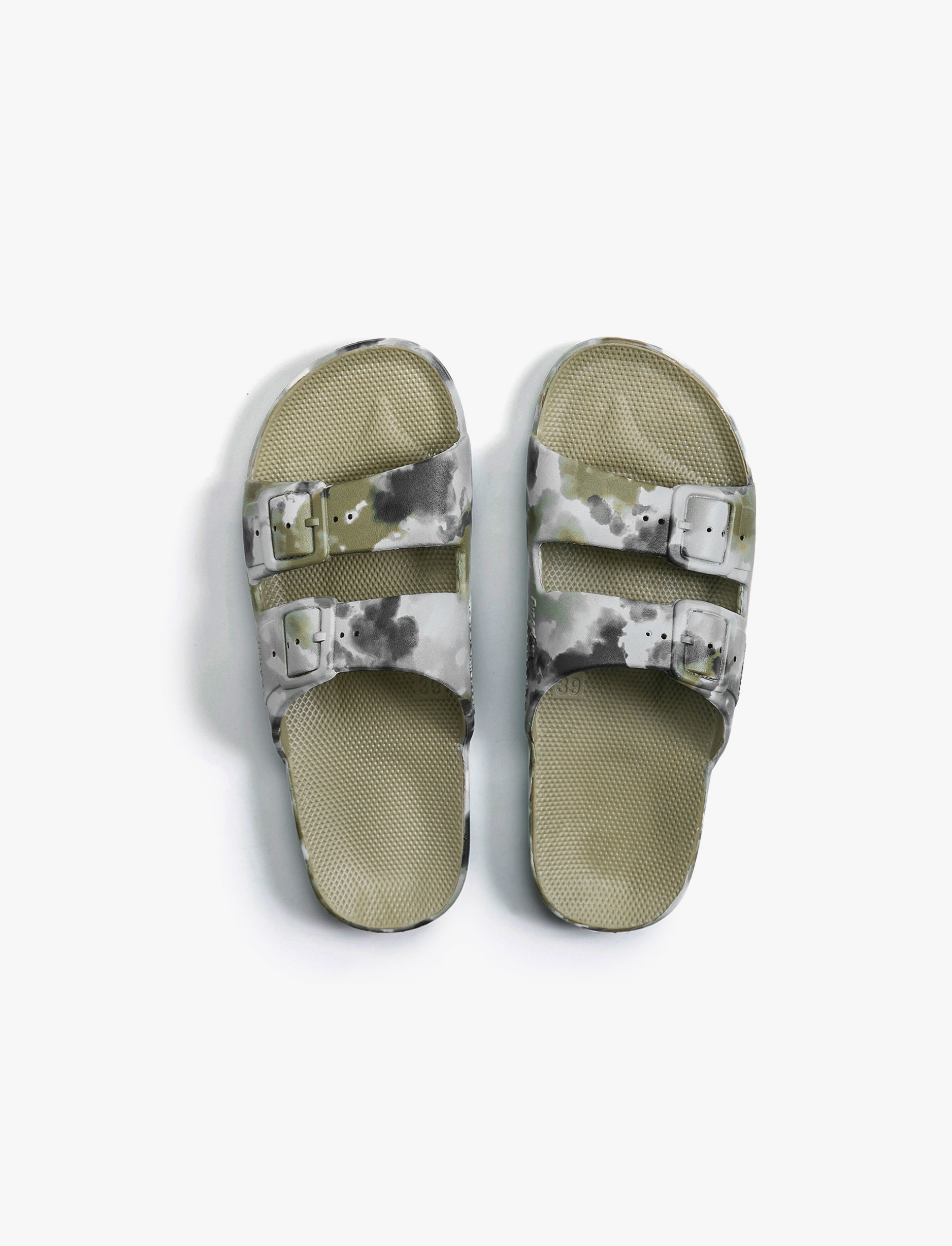 Fredoom Moses Kids Bandhani Khaki - כפכפים לילדים מוזס בצבע חאקי בהדפס מיוחד