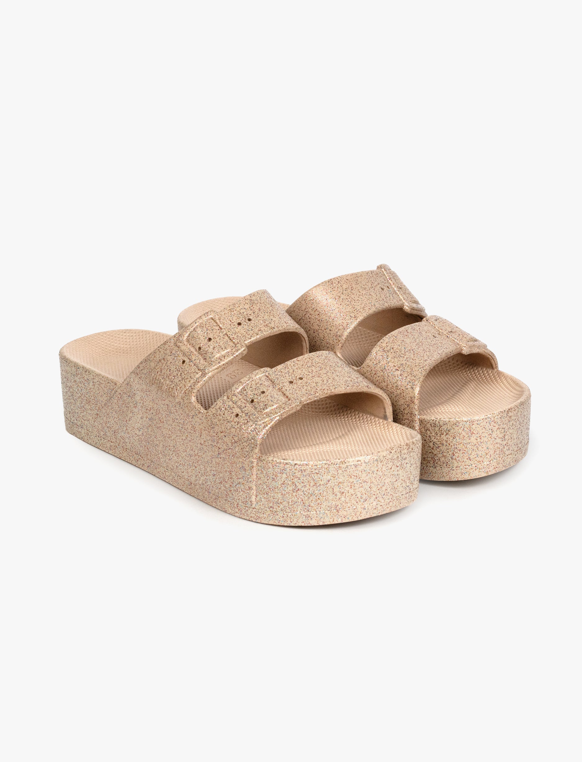 Freedom Moses High - כפכפי פלטפורמה לנשים מוזס בצבע חול