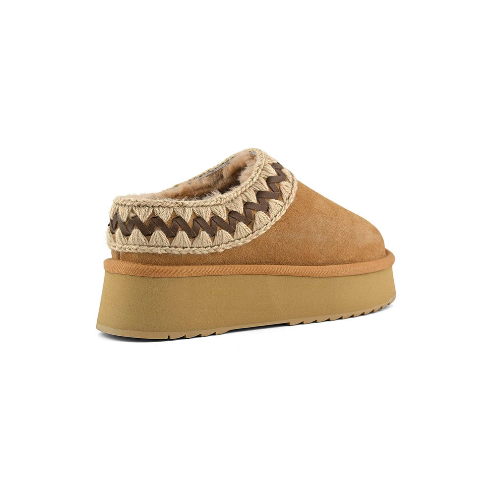 כפכפי Mou Platform Clog Suede Leather St נשים