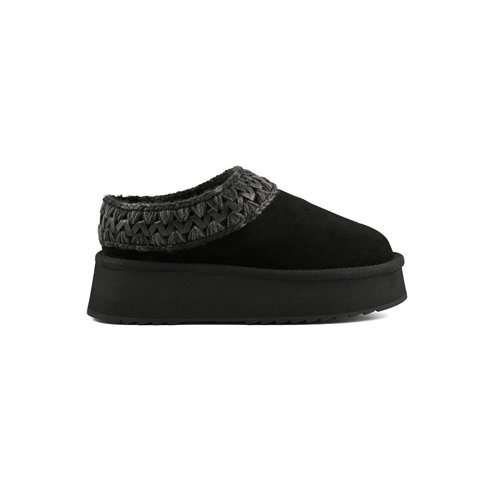 כפכפי Mou Platform Clog Suede Leather St נשים