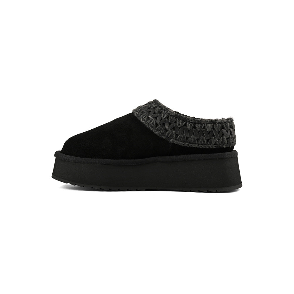 כפכפי Mou Platform Clog Suede Leather St נשים