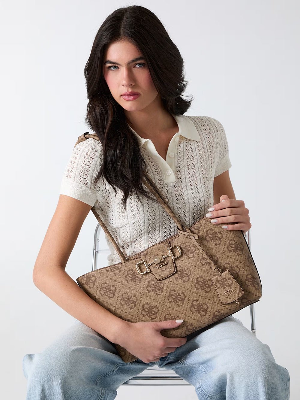 תיק Guess Janie Logo Girlfriend Carryall נשים