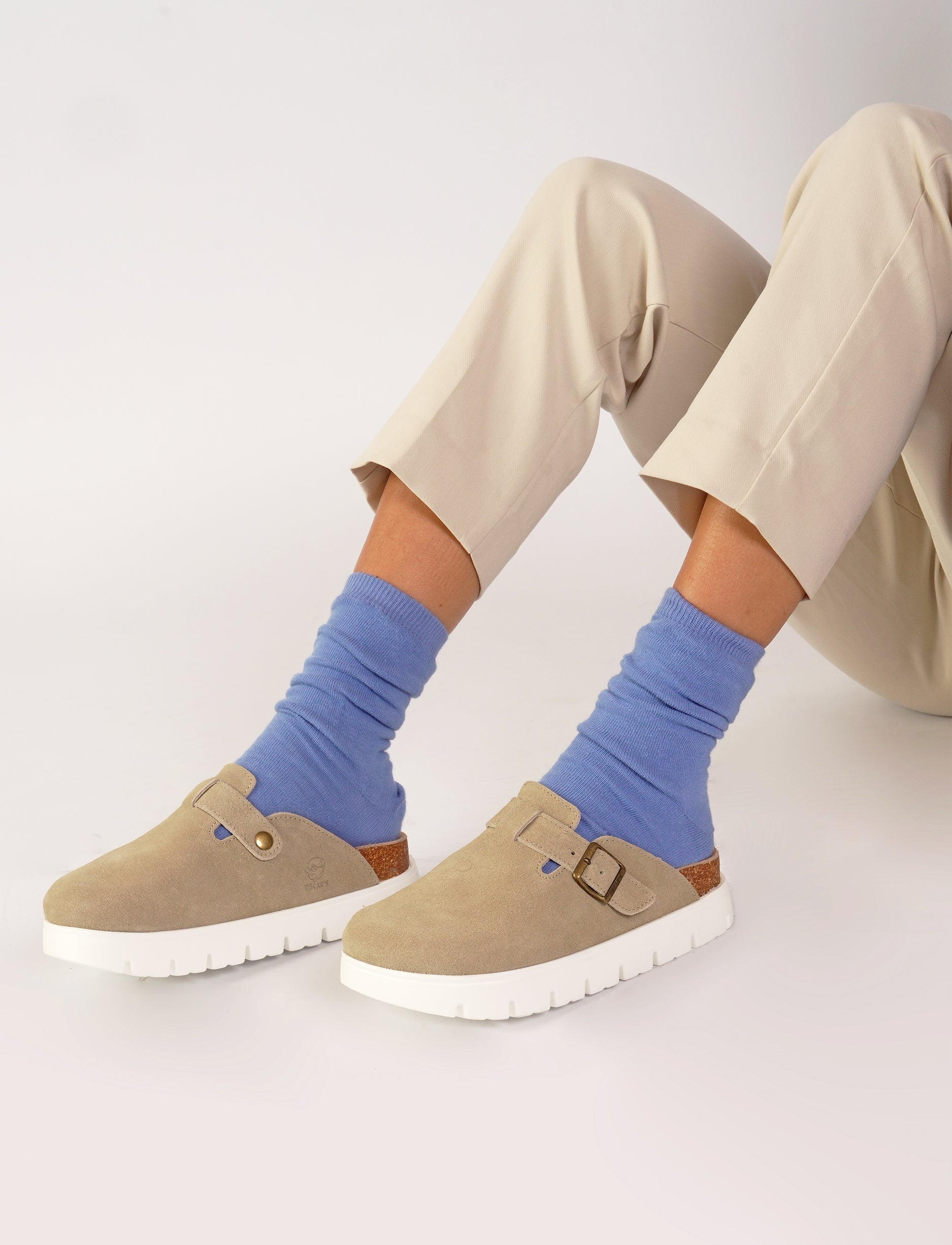 Oscars - כפכף פלטפורמה ג'ון אוסקרס לנשים בצבע חול