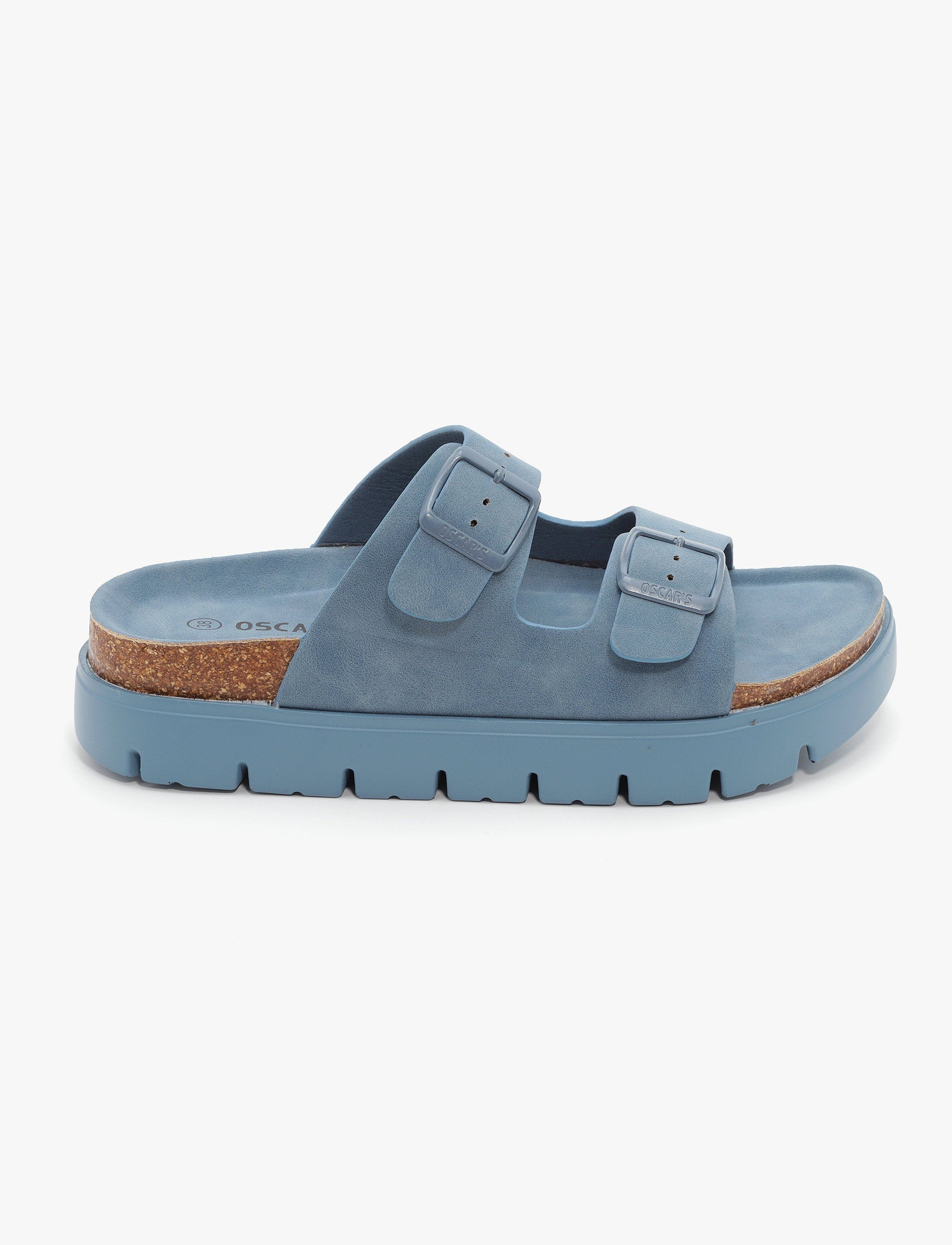 Oscars - כפכפי פלטפורמה אוסקרס דגם מקס לנשים בצבע ג'ינס