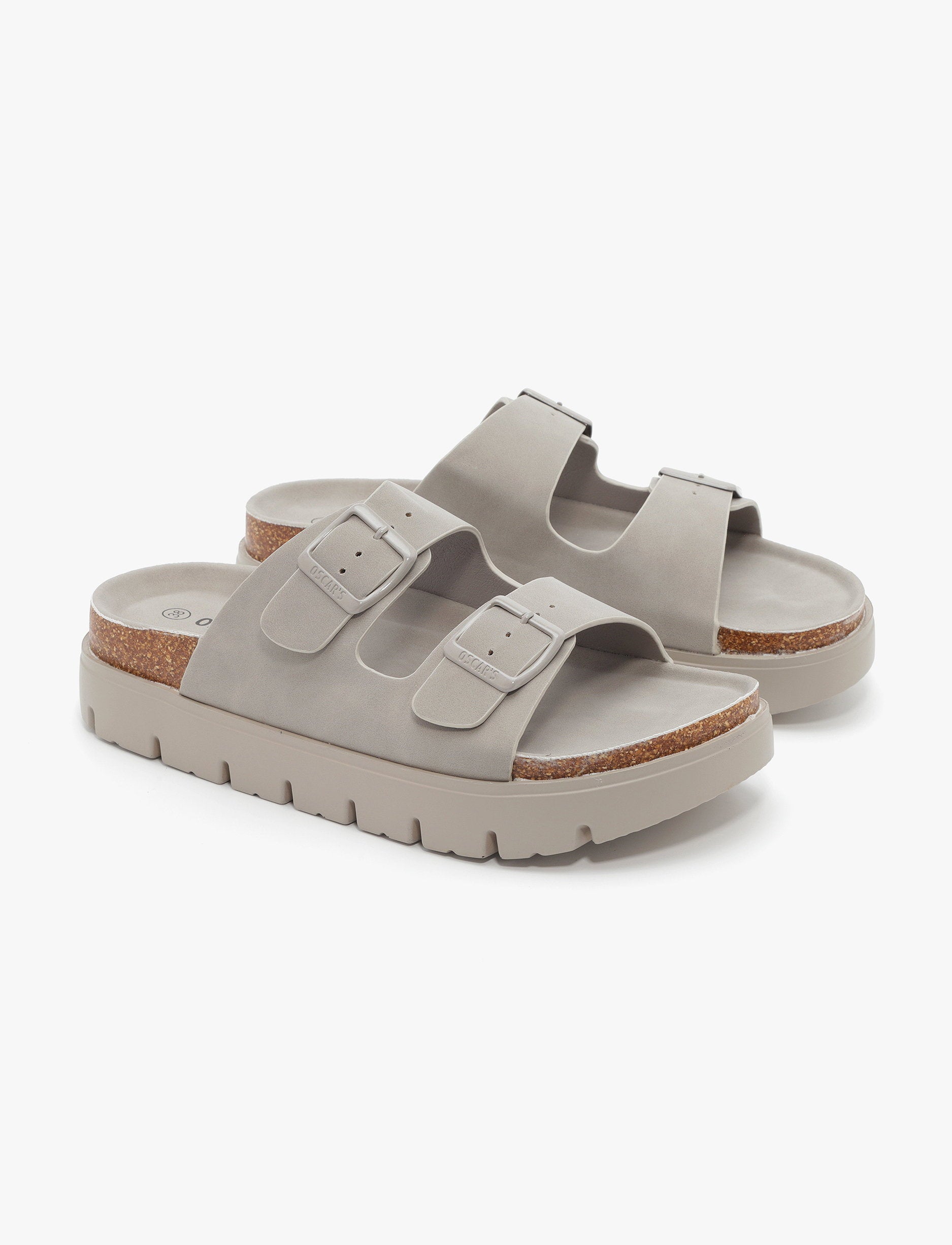 Oscars - כפכפי פלטפורמה אוסקרס דגם מקס לנשים בצבע טאופ