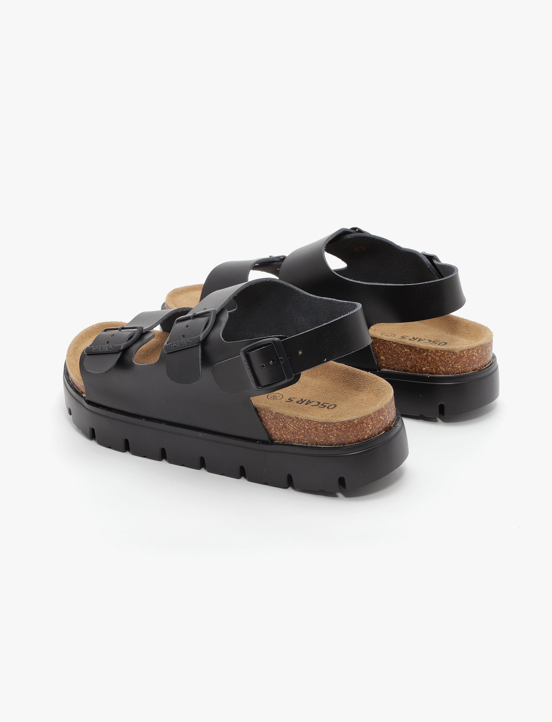 Oscars - סנדלי פלטפורמה אוסקרס דגם ורד לנשים בצבע שחור