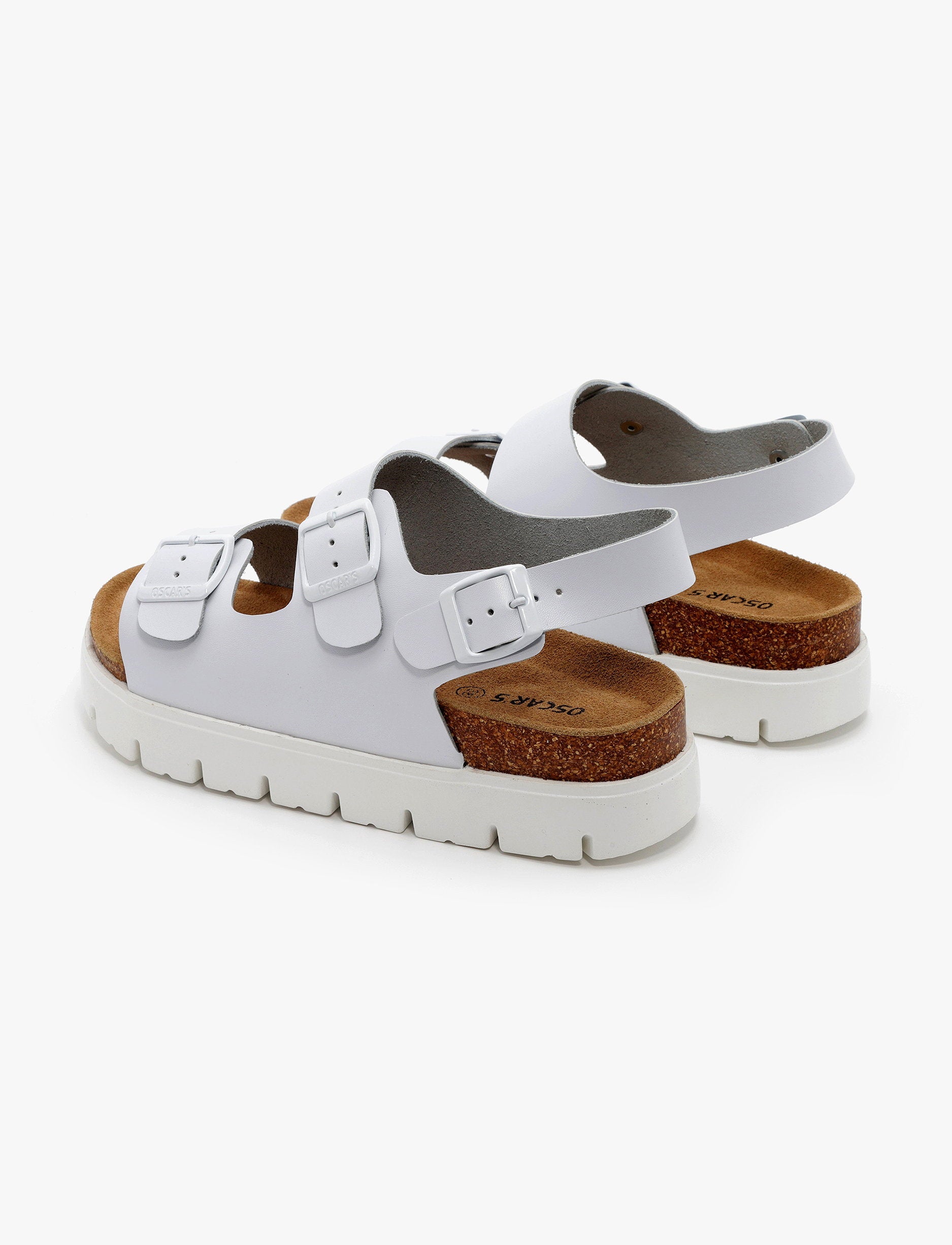 Oscars - סנדלי פלטפורמה אוסקרס דגם ורד לנשים בצבע לבן