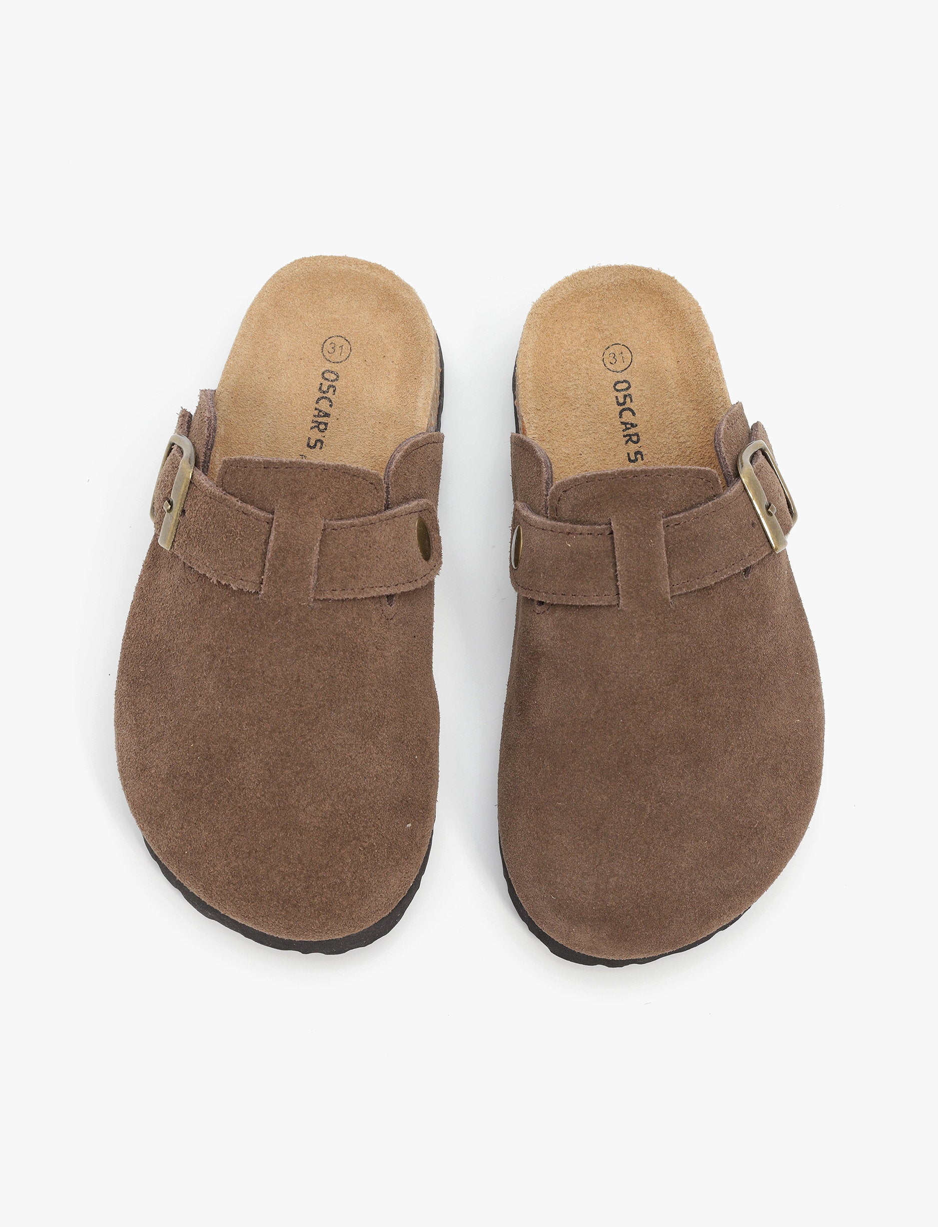 Oscars - כפכפי זמש לני אוסקרס לילדים בצבע חום/שחור