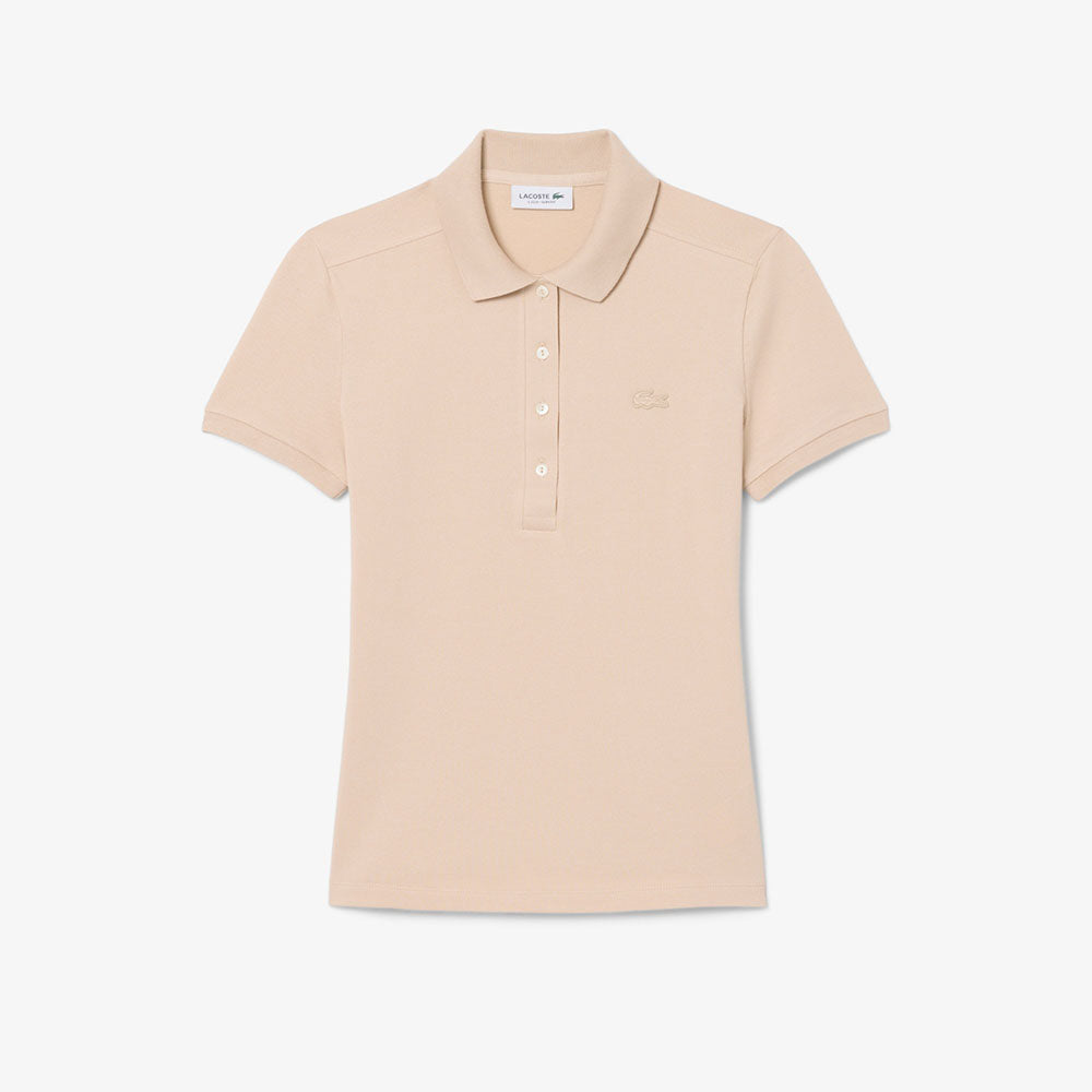 חולצת פולו לקוסט Slim Fit Stretch Piqué נשים