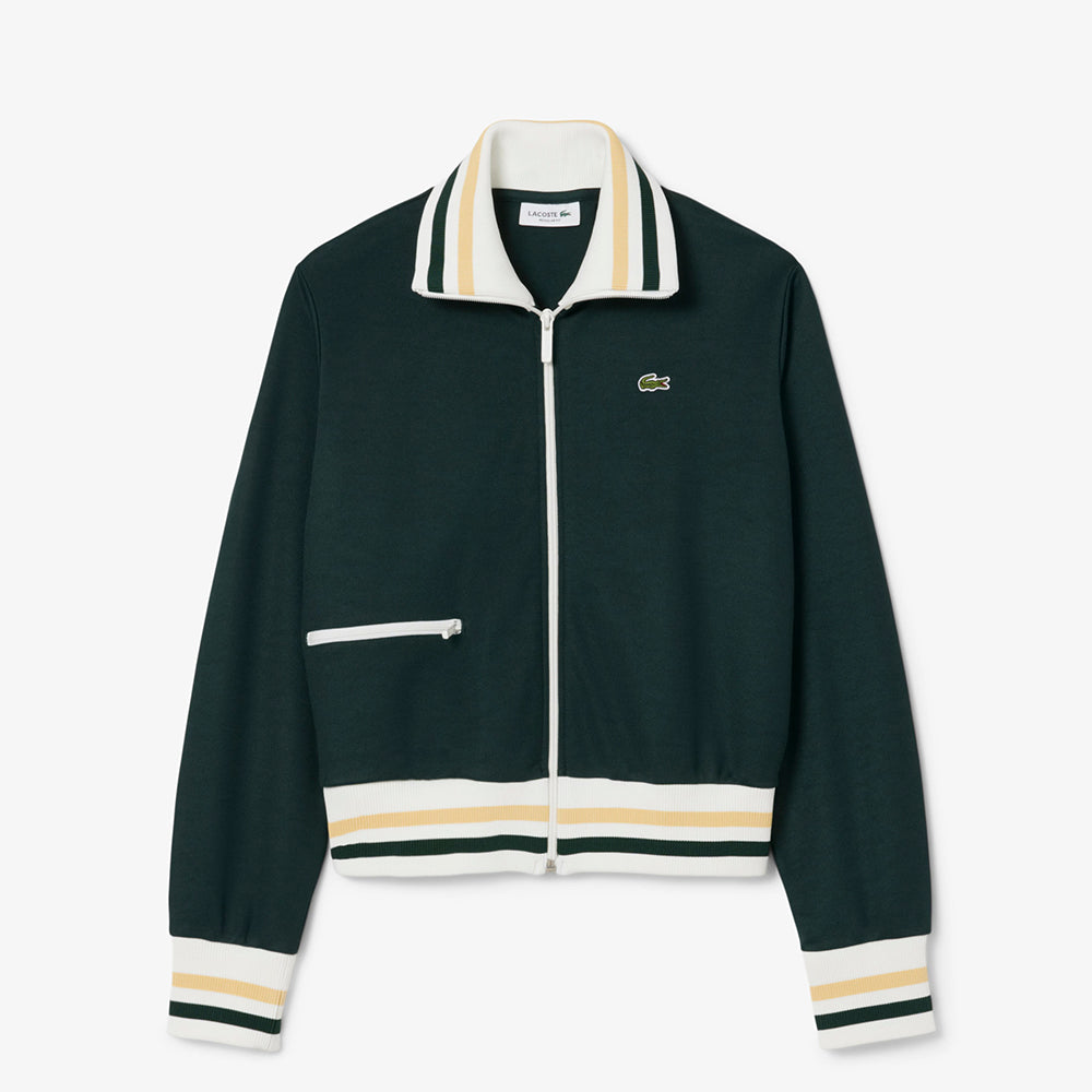 סווטשירט לקוסט Zip-Up Stripe Accent Sweatshirt נשים