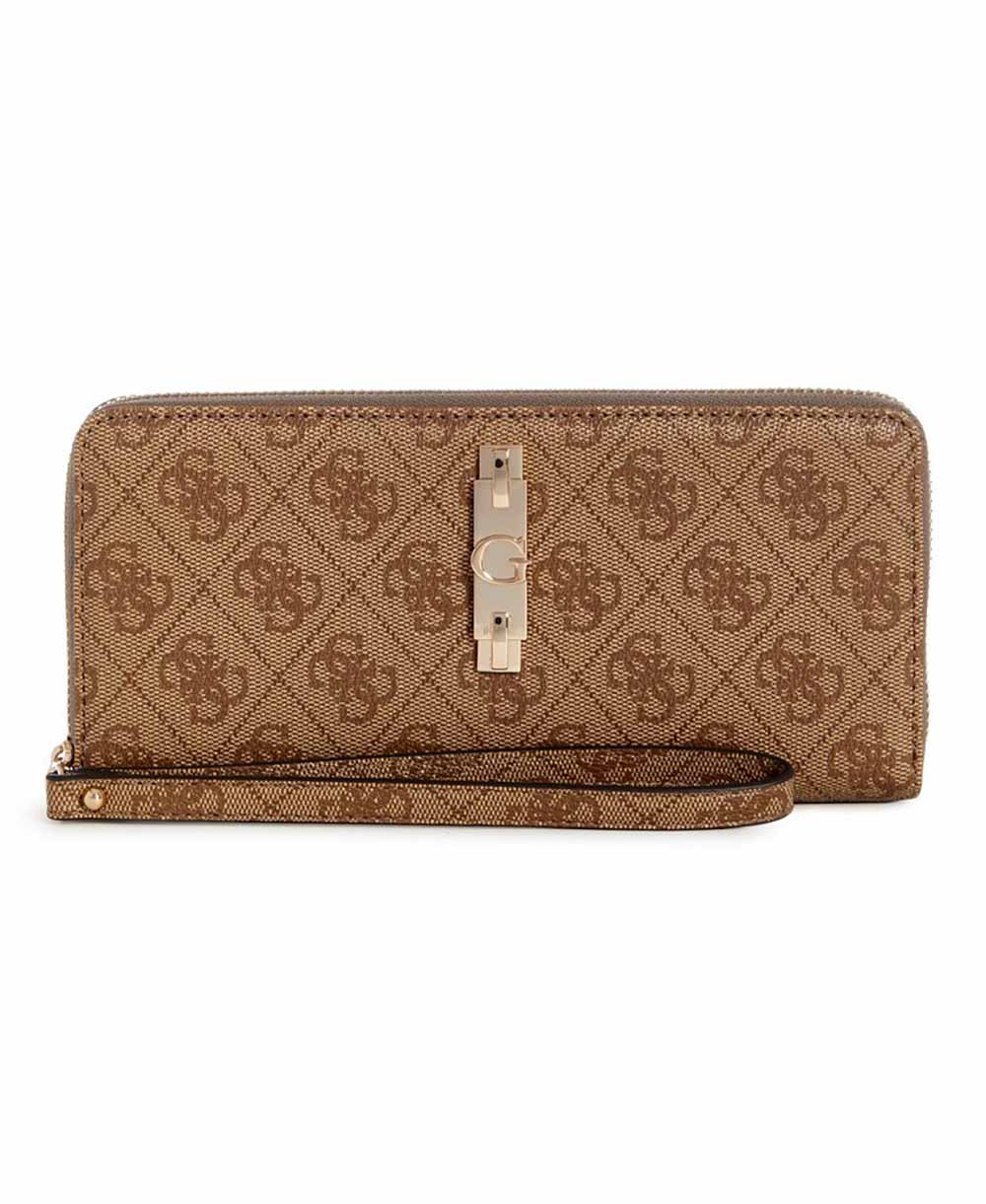 ארנק Guess Yvonne Logo Slg Lrg Zip Around נשים
