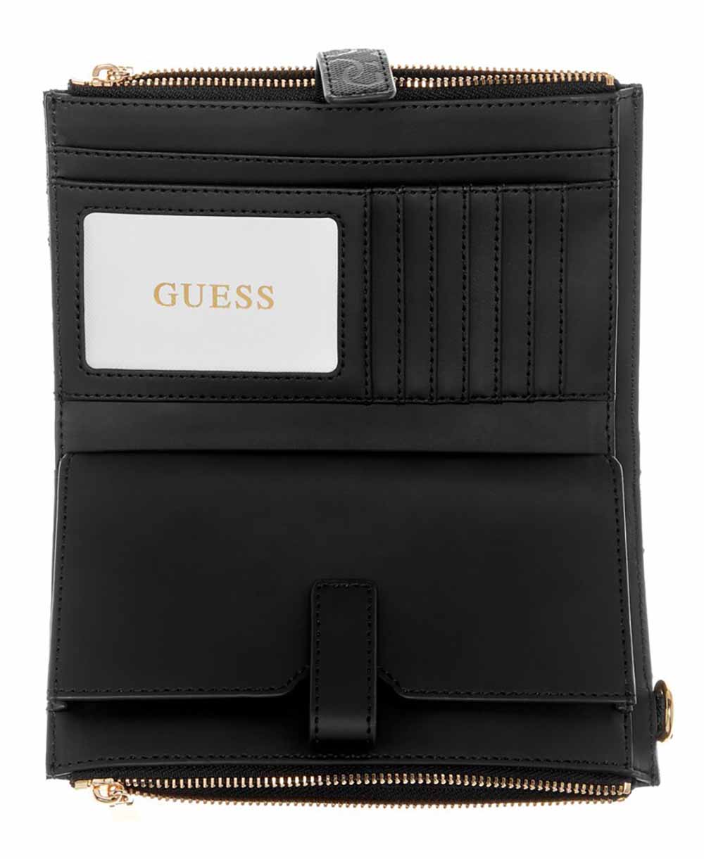 ארנק Guess Yvonne Logo Slg Dbl Zip Org נשים - gus-SG2378157-CLO-One-Size