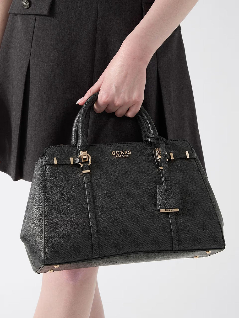 תיק Guess Leona Logo Mulit Comp Satchel נשים