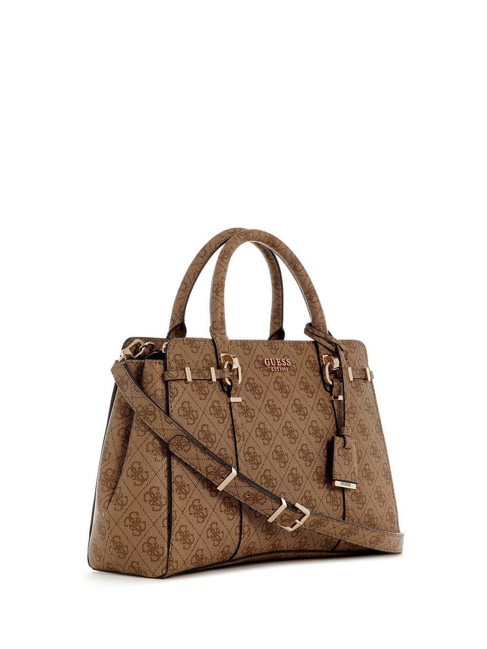 תיק Guess Leona Logo Mulit Comp Satchel נשים