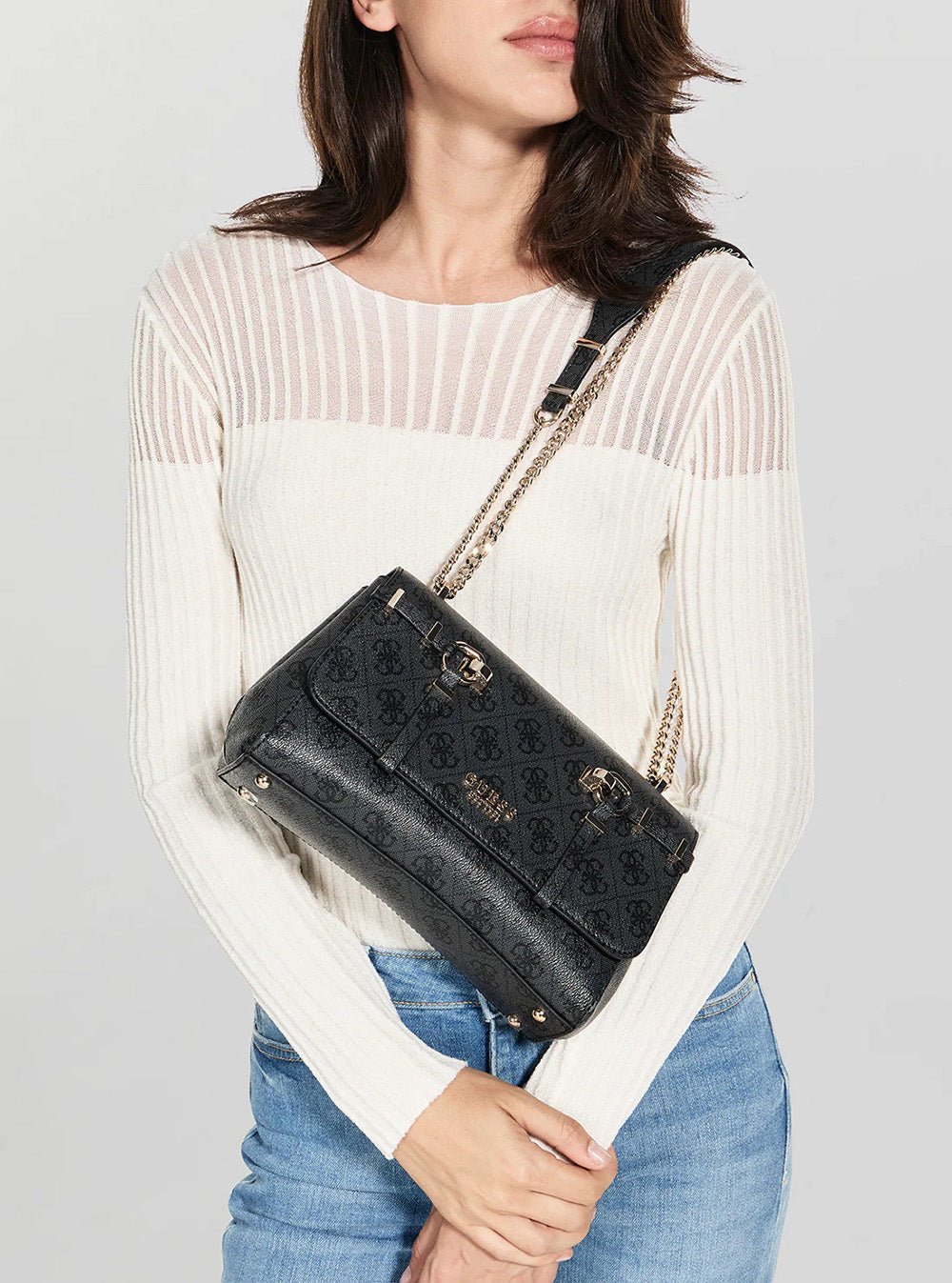 תיק Guess Leona Logo Convrtbl Xbody Flap נשים