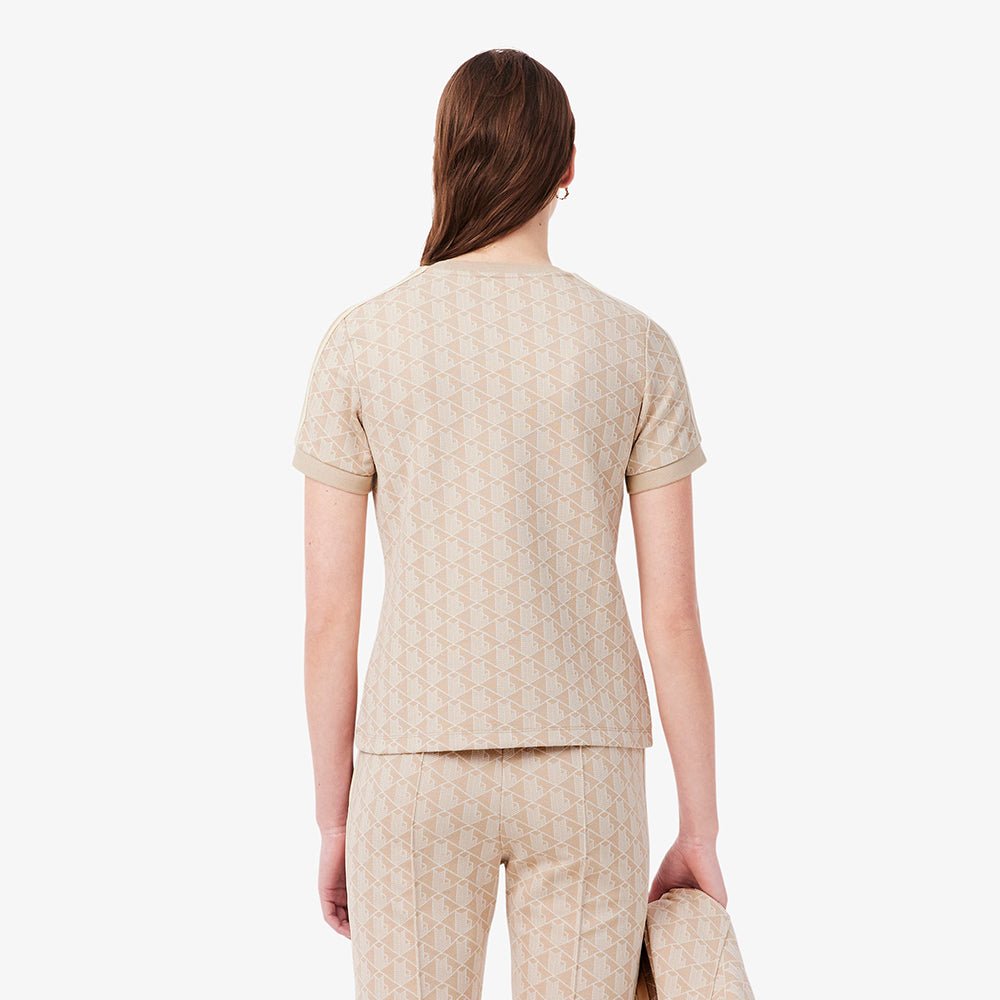 חולצת טישירט קצרה לקוסט Monogram נשים