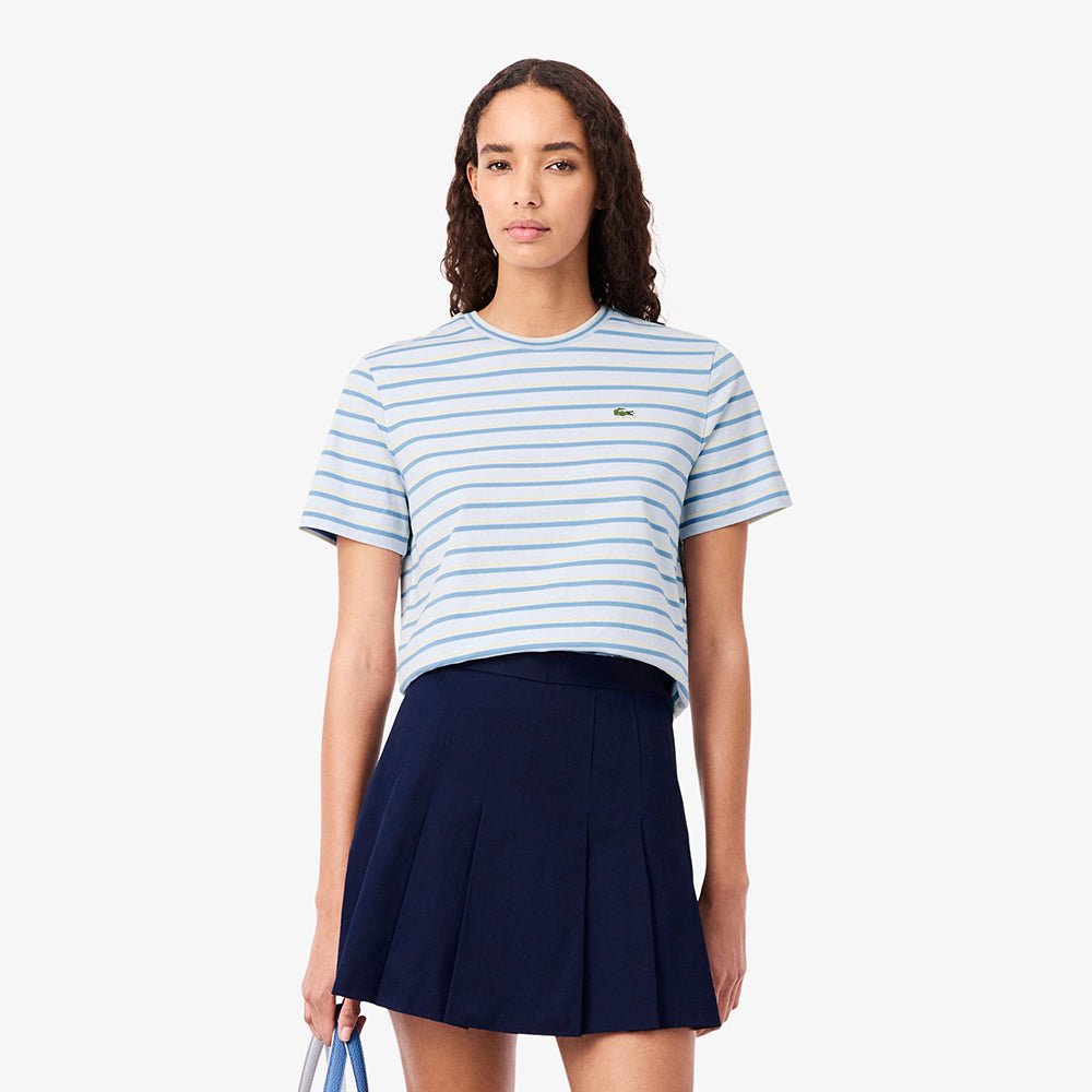 חולצת טישירט קצרה לקוסט Striped Jersey נשים