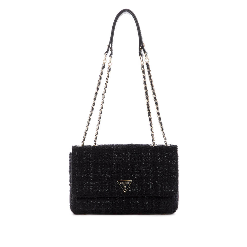 תיק צד Guess נשים Cessily Tweed Convertible Crossbody