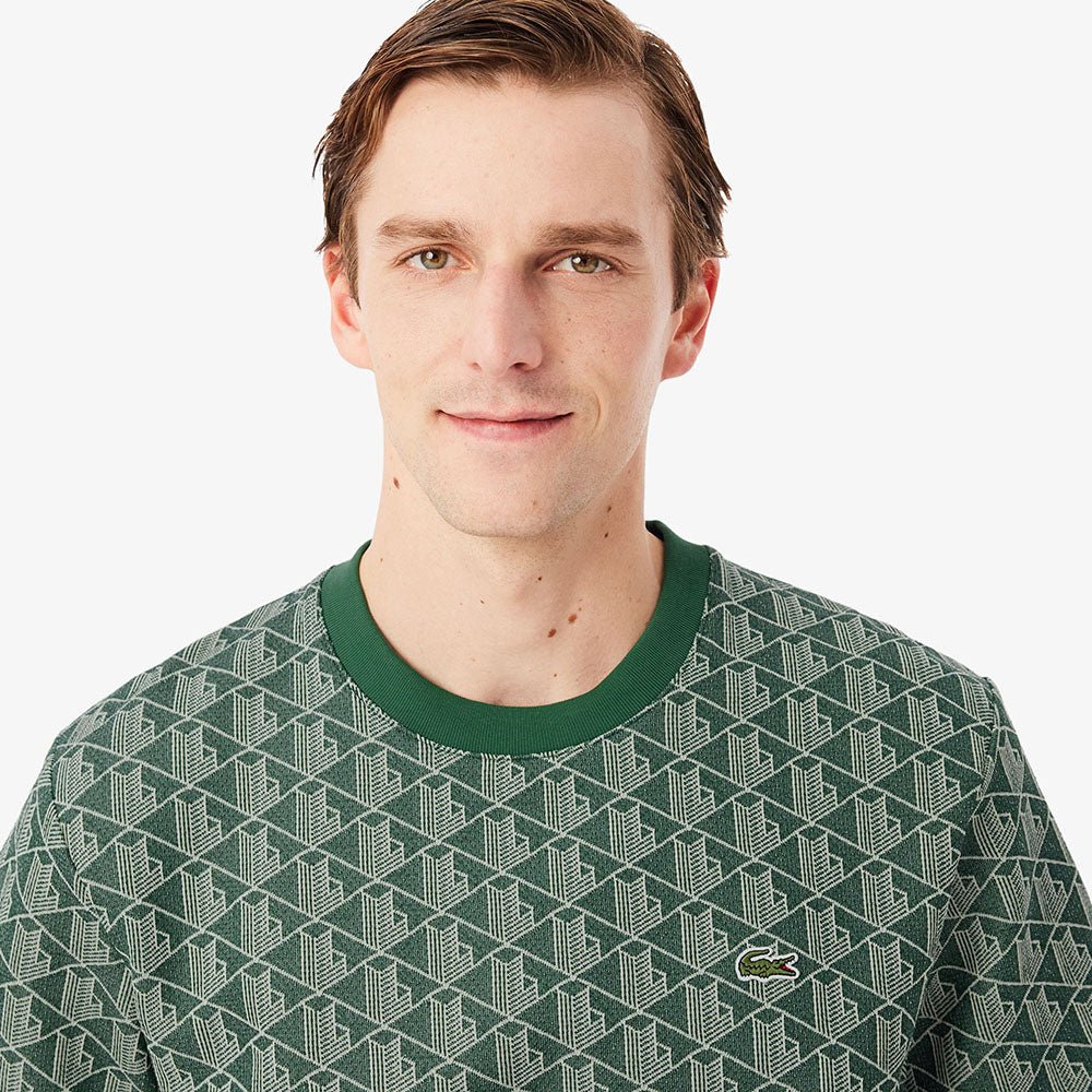 חולצת טישירט קצרה לקוסט Monogram Jacquard גברים