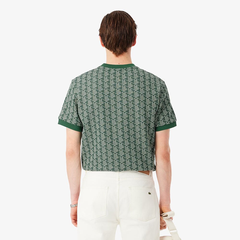 חולצת טישירט קצרה לקוסט Monogram Jacquard גברים