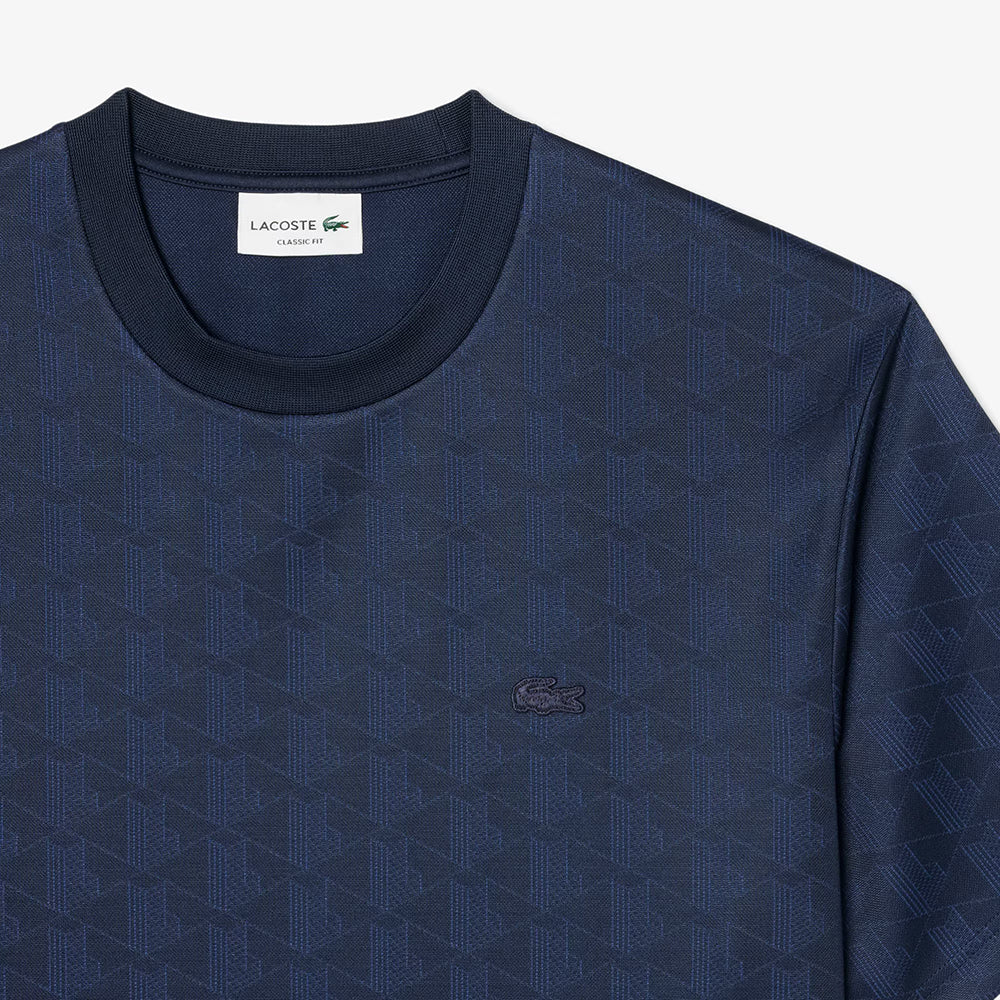 חולצת טישירט קצרה לקוסט Monogram Jacquard גברים