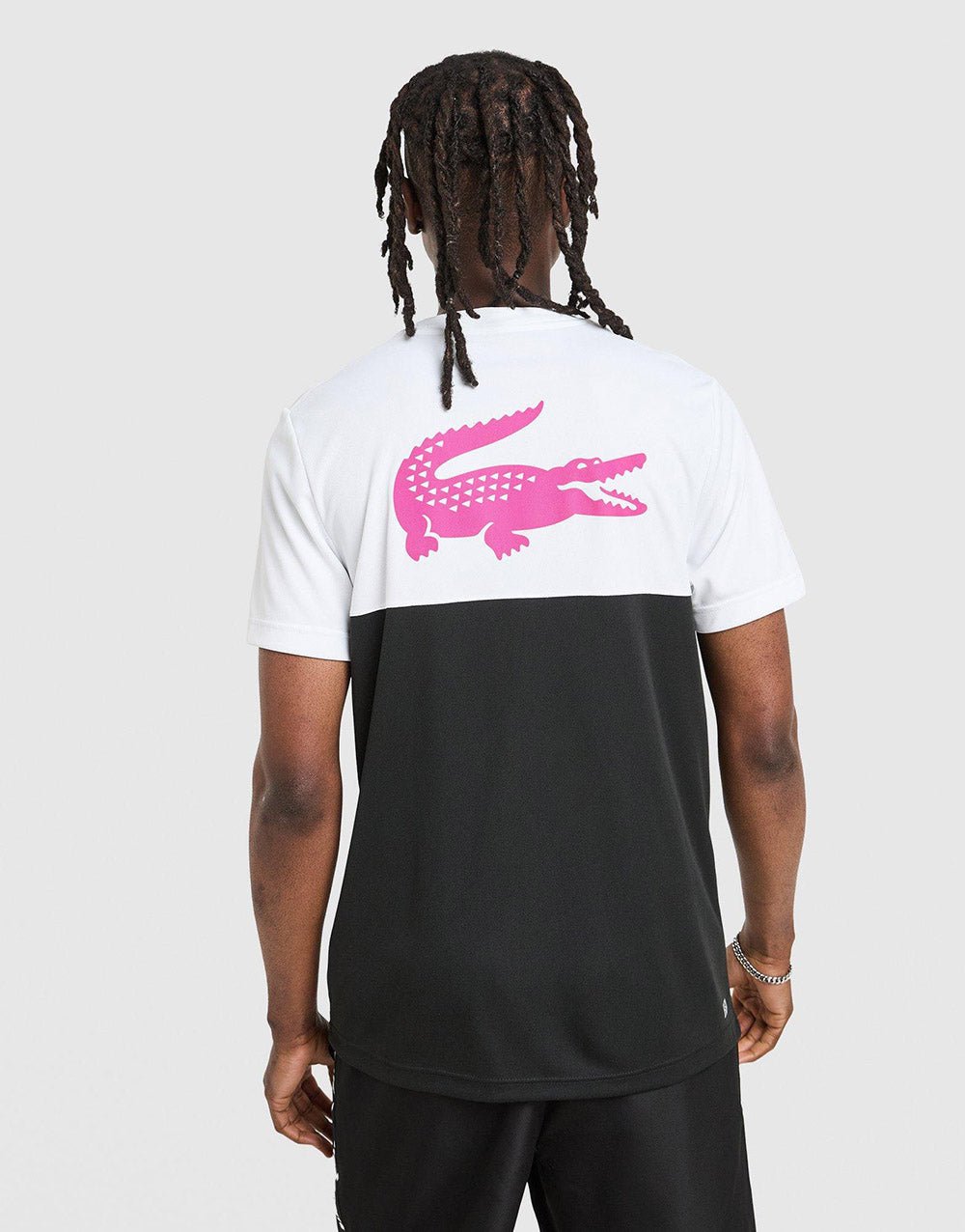 חולצת טישירט קצרה לקוסט Croc Woven Tape גברים