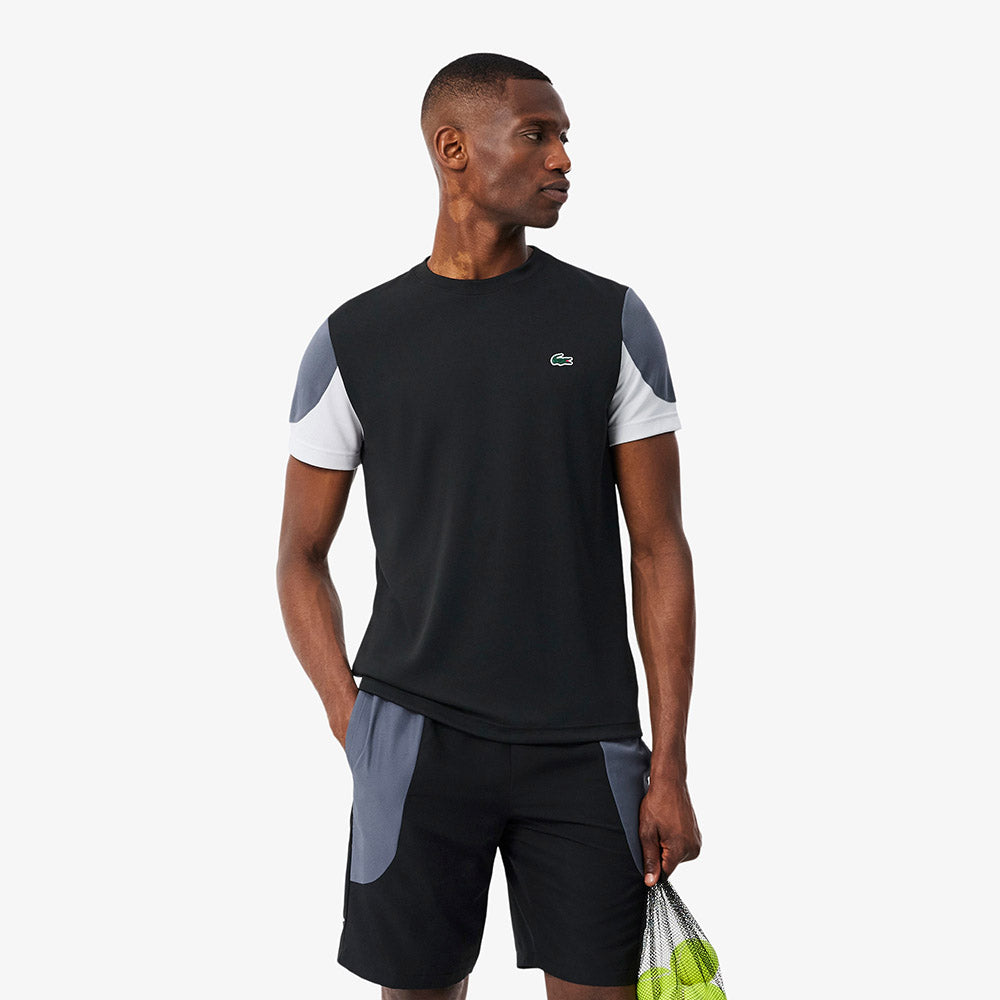 חולצת טישירט קצרה לקוסט Sport Printed Colour-Block גברים
