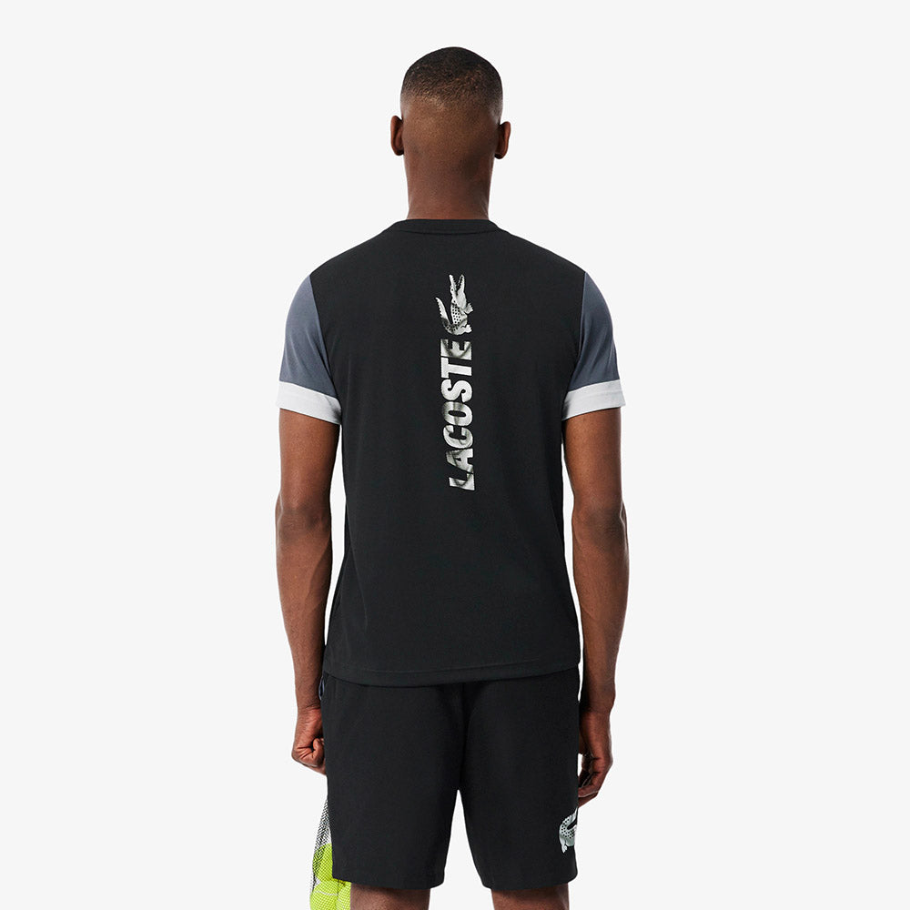 חולצת טישירט קצרה לקוסט Sport Printed Colour-Block גברים