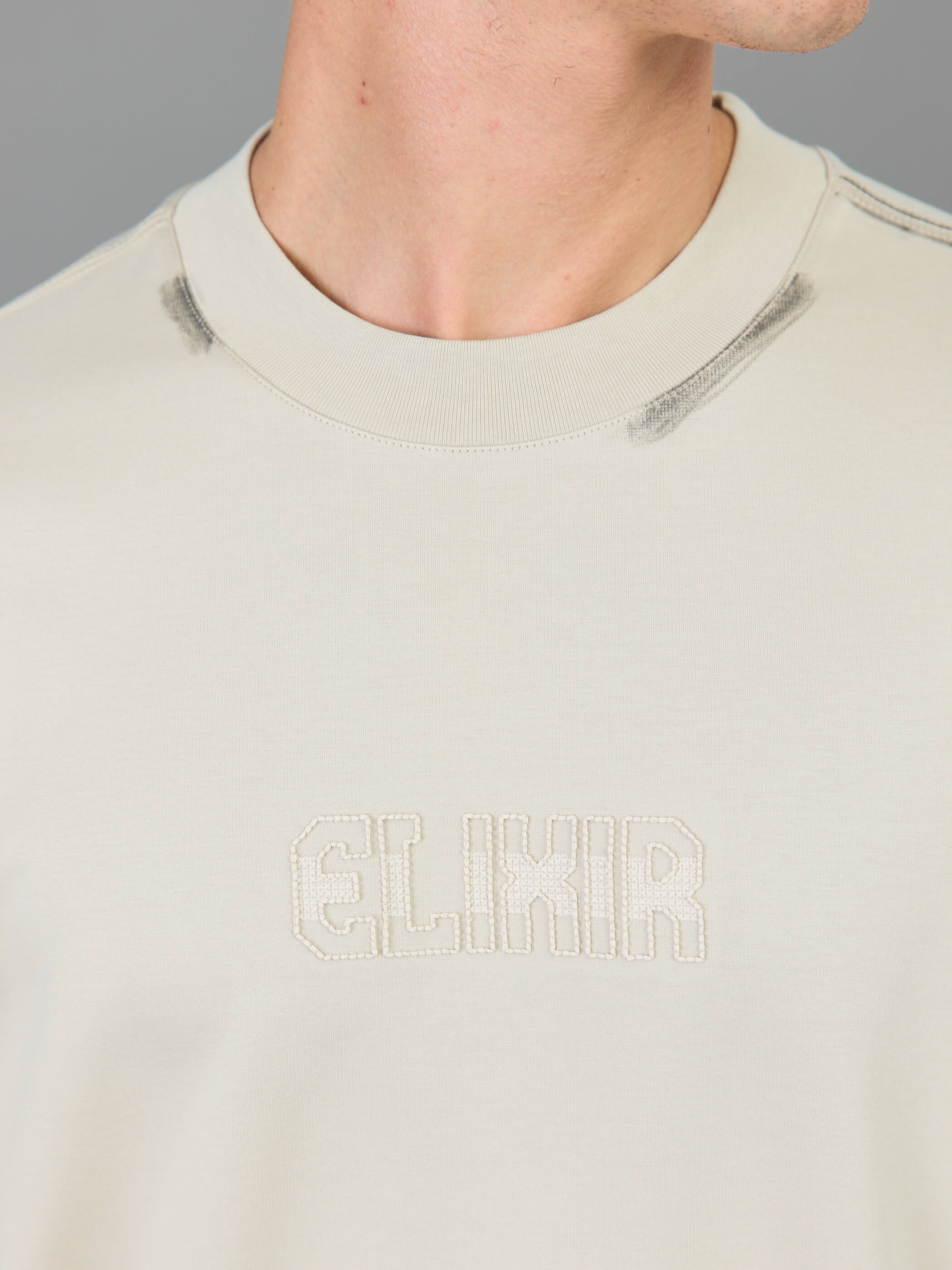 חולצת טישירט ארוכה אליקסיר Center Logo גברים