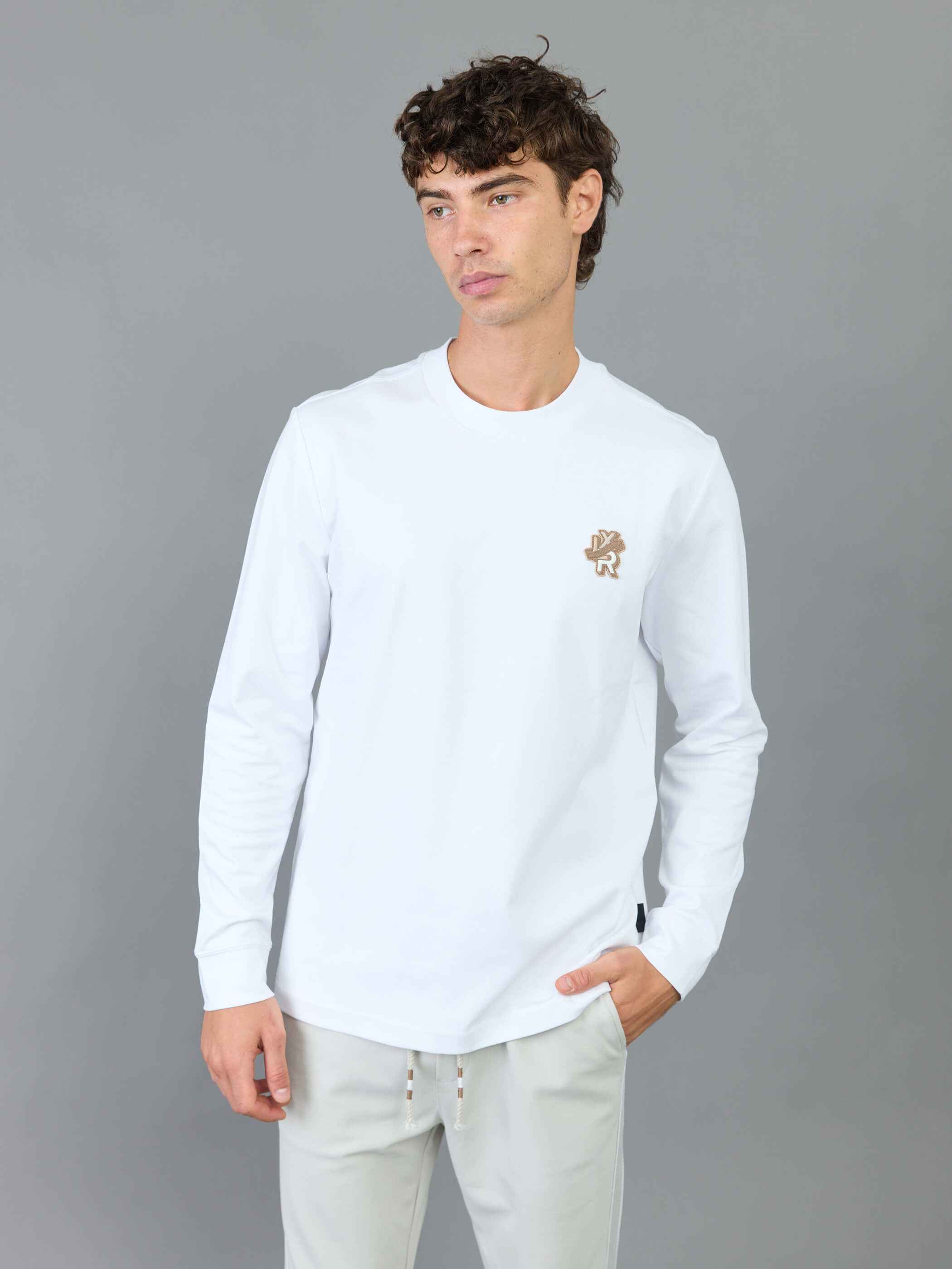 חולצת טישירט ארוכה אליקסיר Back Patches גברים