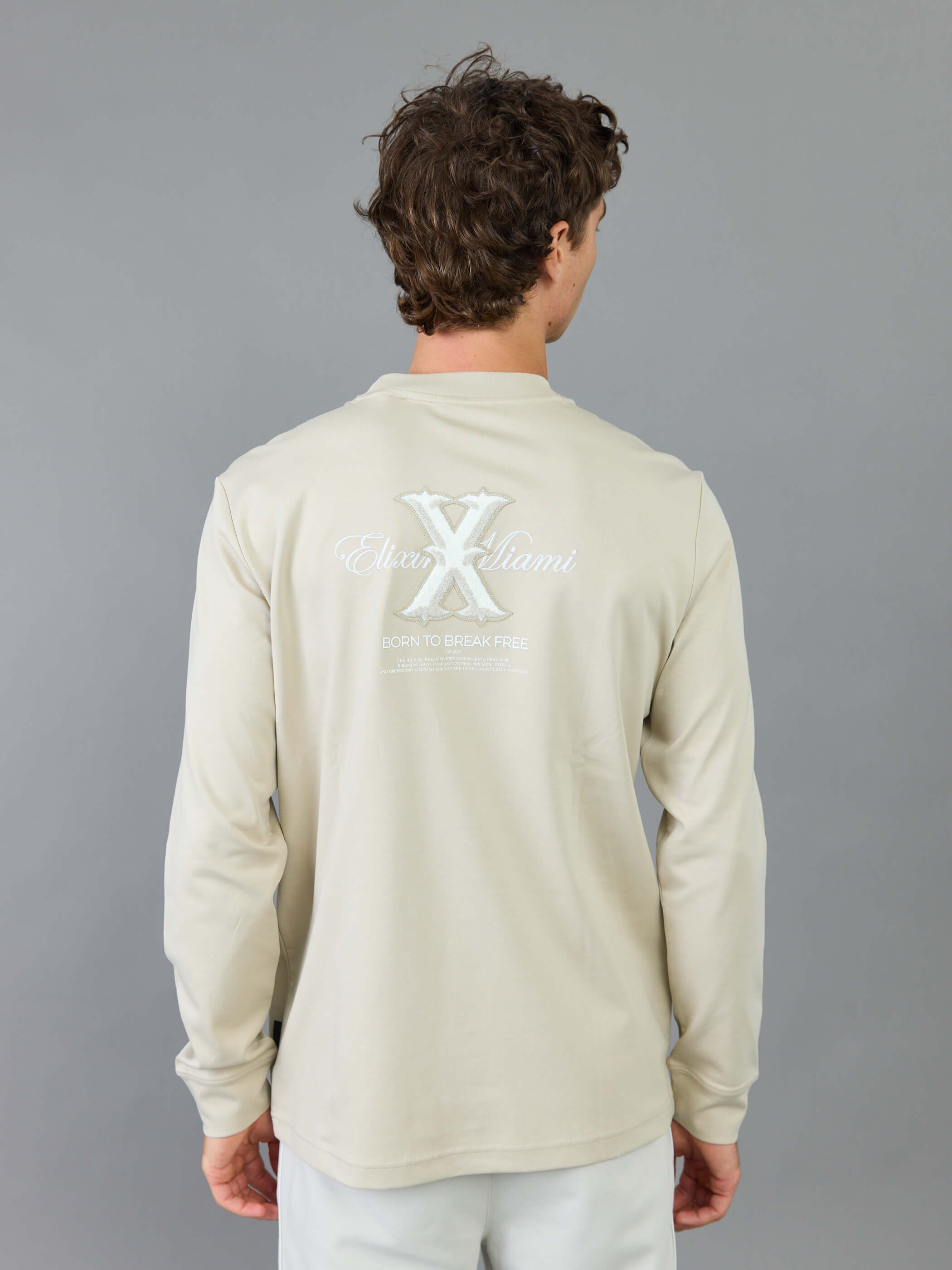 חולצת טישירט ארוכה אליקסיר Back X גברים