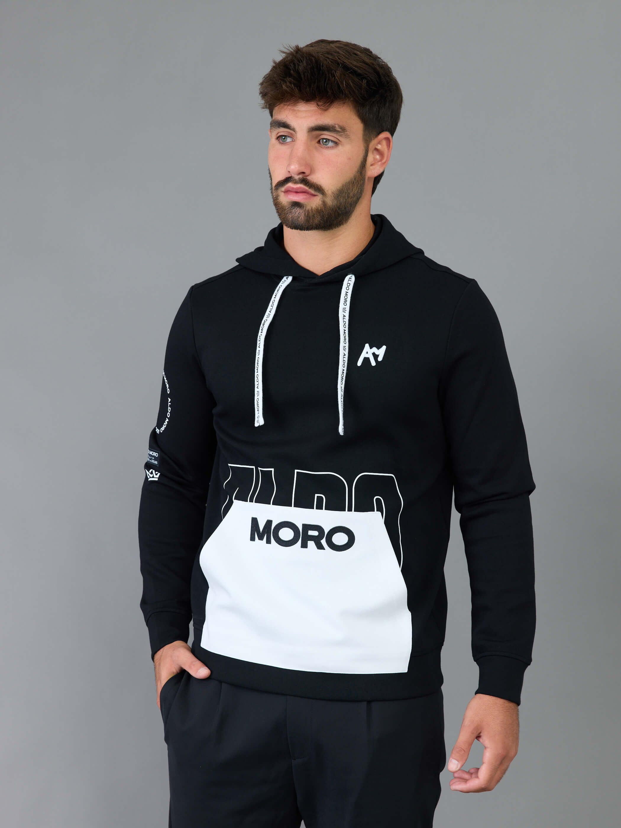 קפוצ'ון אלדו מורו Logo Print גברים