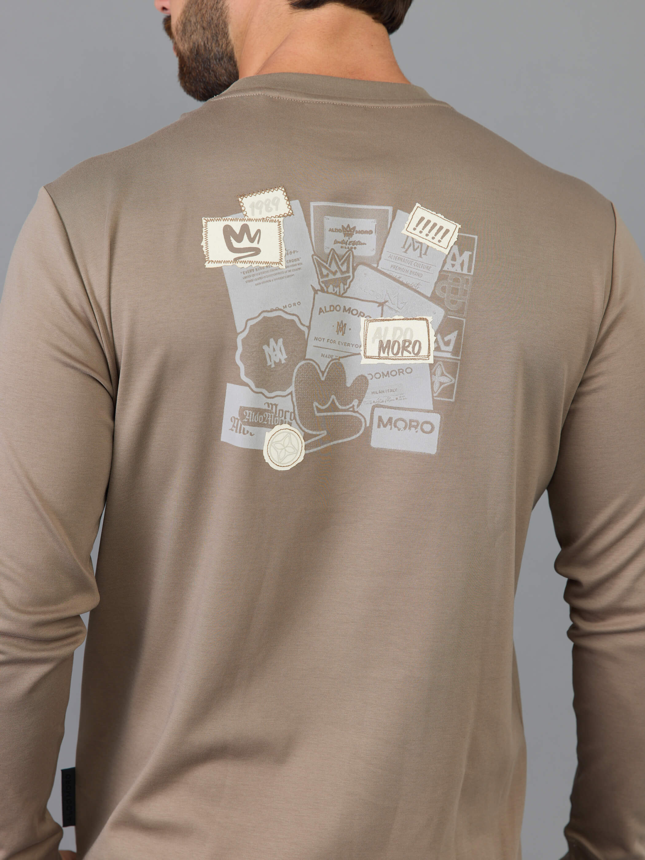 חולצת טישירט ארוכה אלדו מורו Back Patches גברים