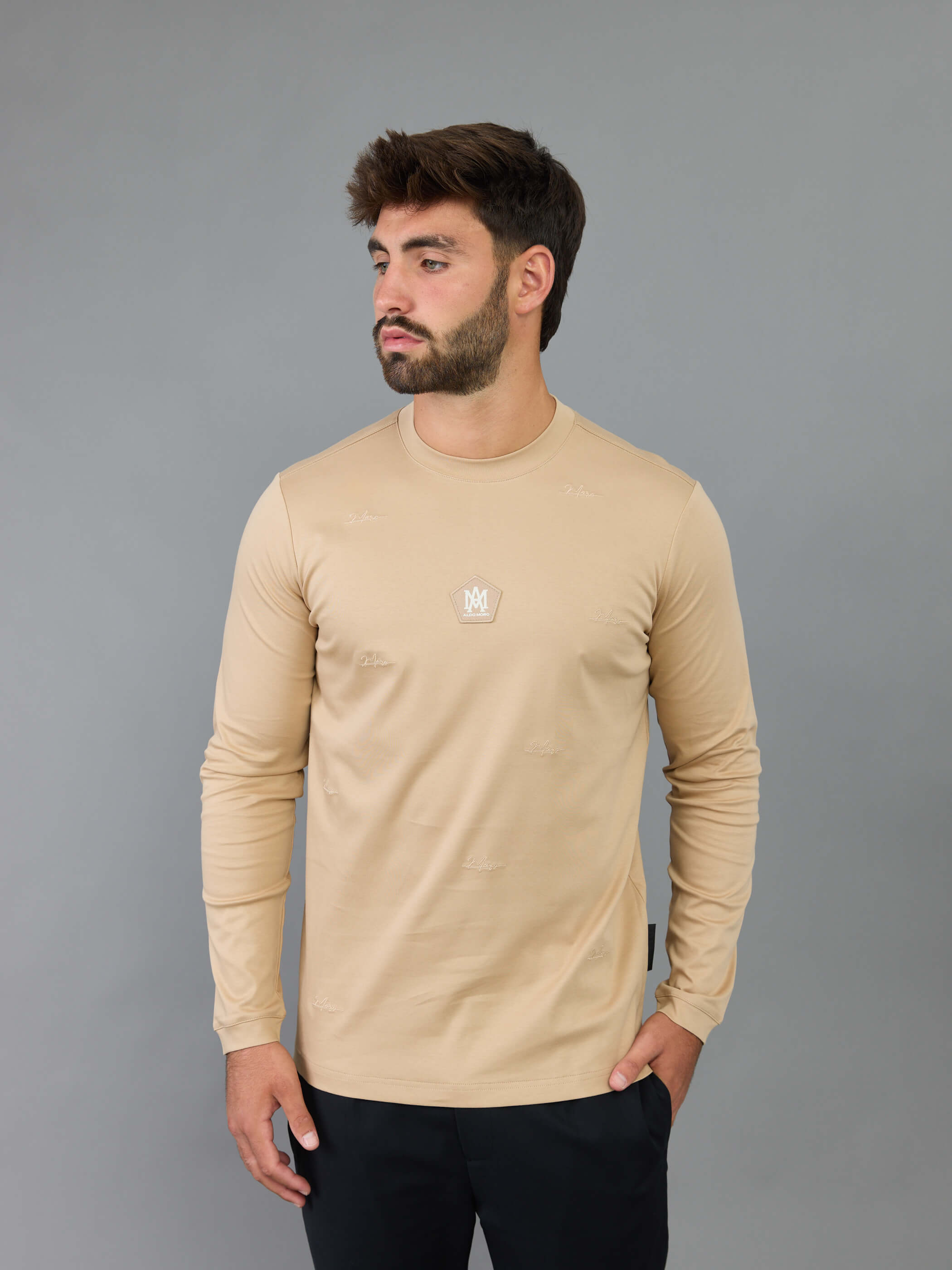 חולצת טישירט ארוכה אלדו מורו Center Patch גברים