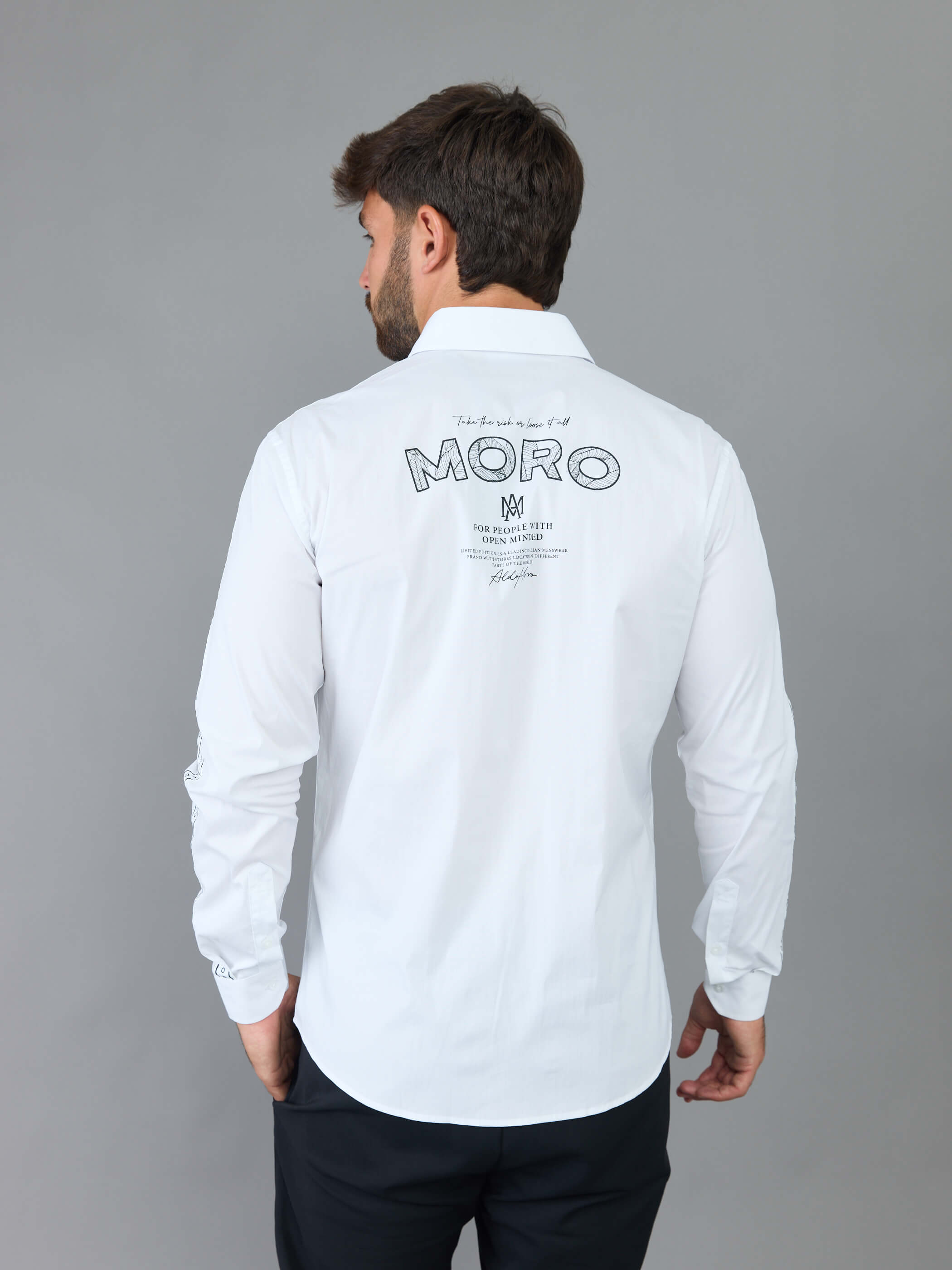 חולצה מכופתרת אלדו מורו Back Big Logo גברים