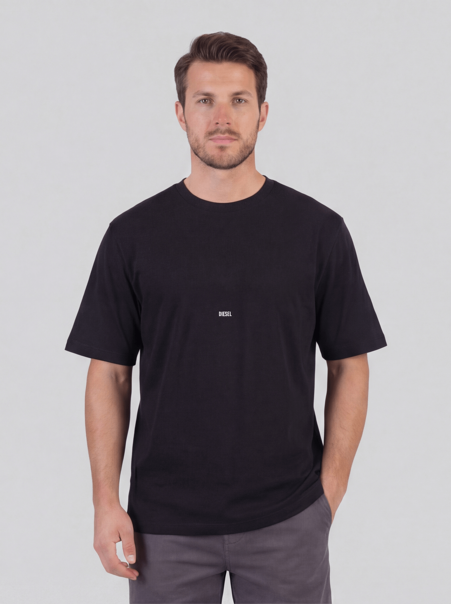 חולצת טישירט קצרה דיזל Center Small Logo גברים