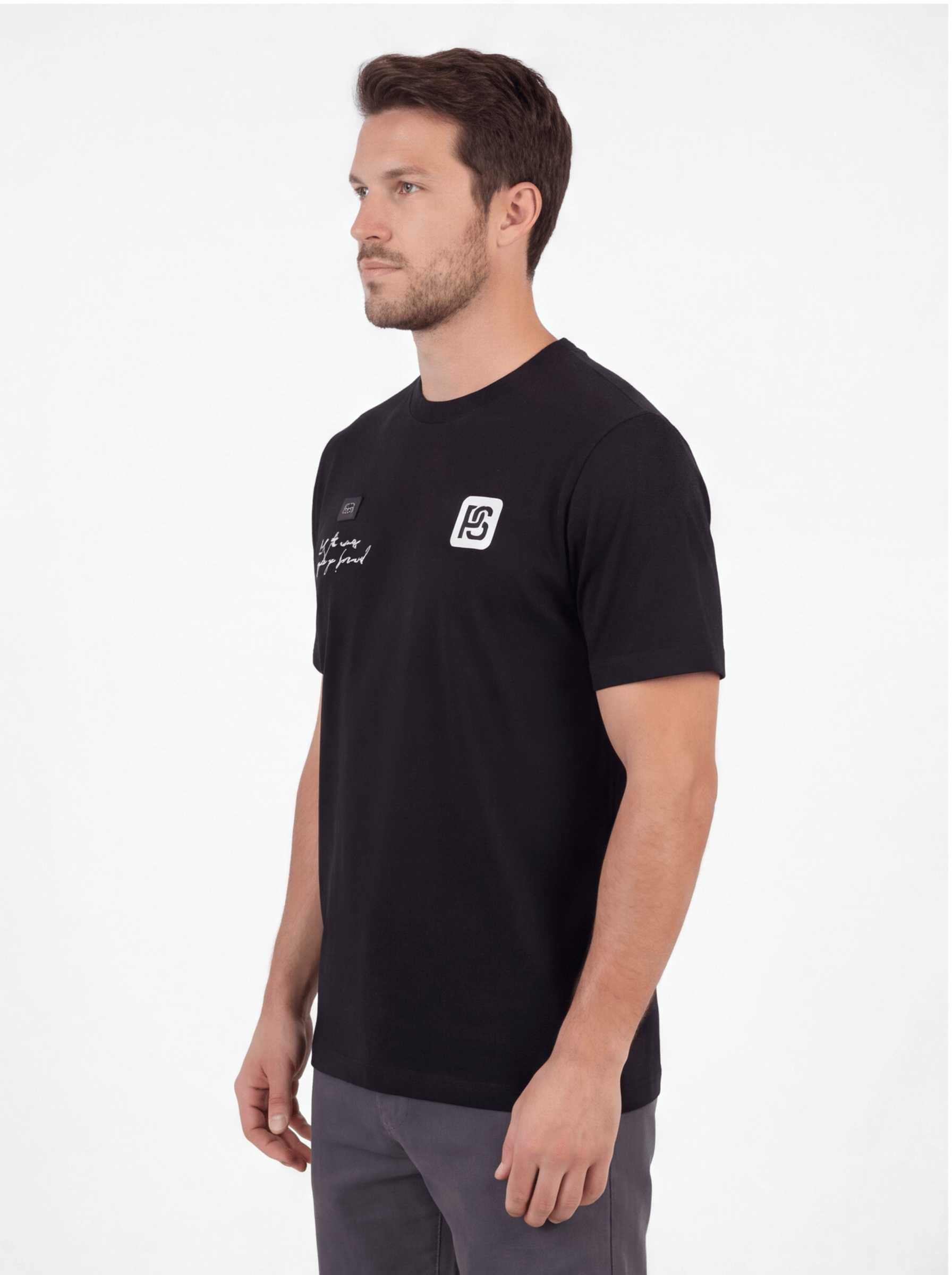 חולצת טישירט קצרה פול שארק Print & Plate גברים