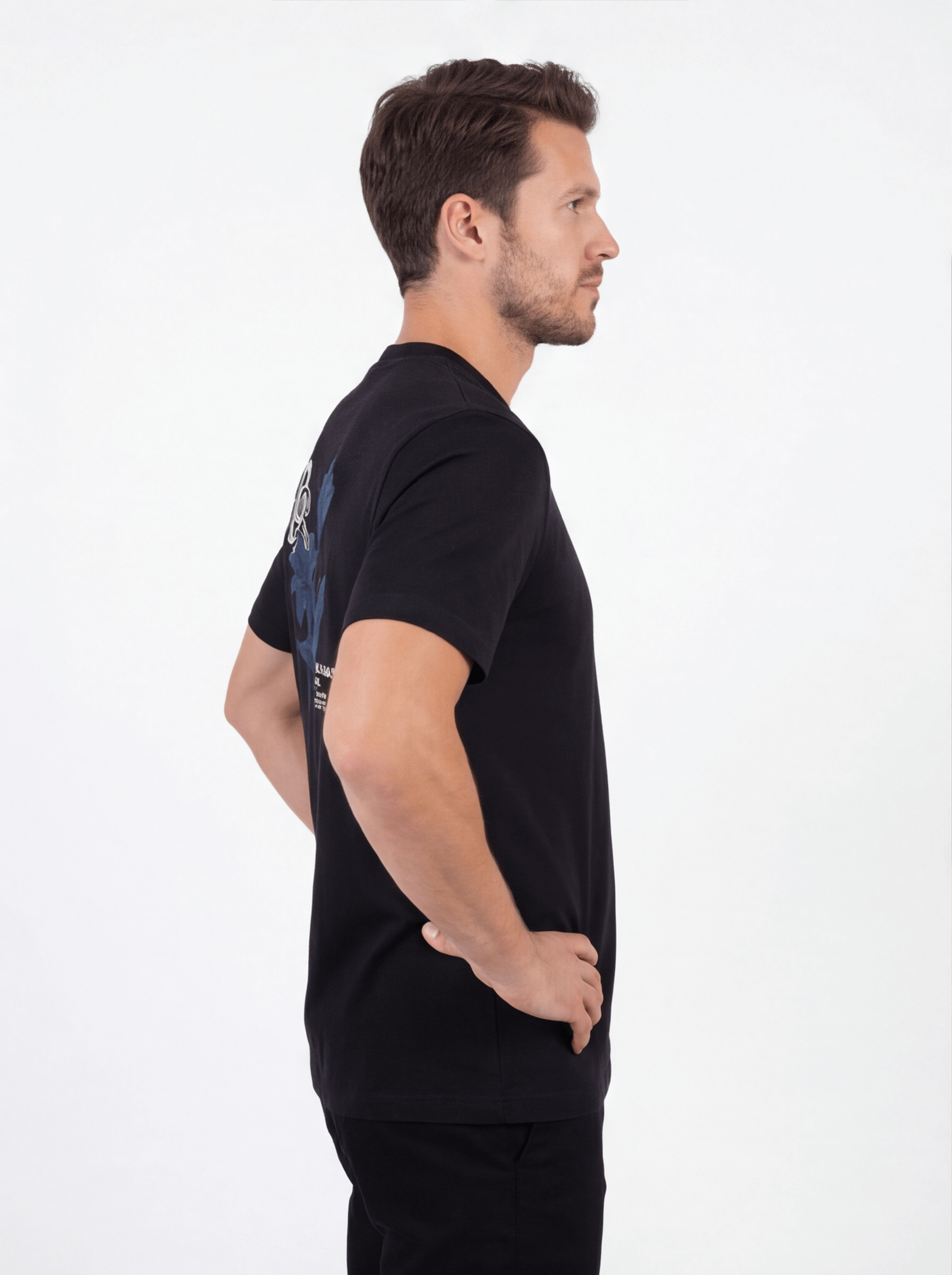 חולצת טישירט קצרה פול שארק Back Logo גברים