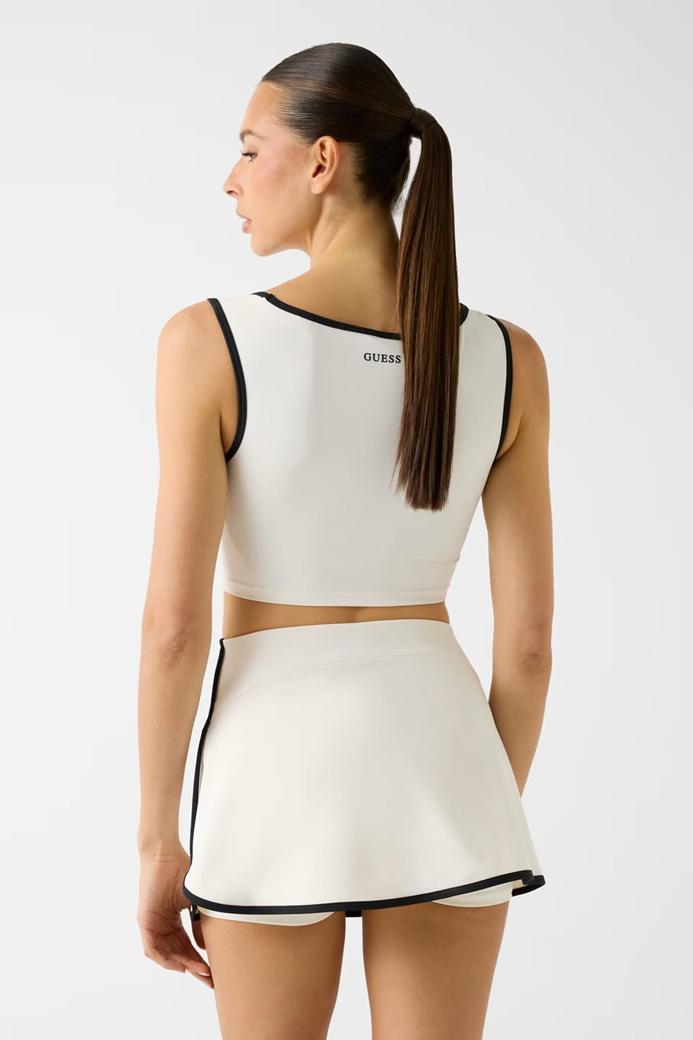 טופ Guess Stretch Cropped Top נשים
