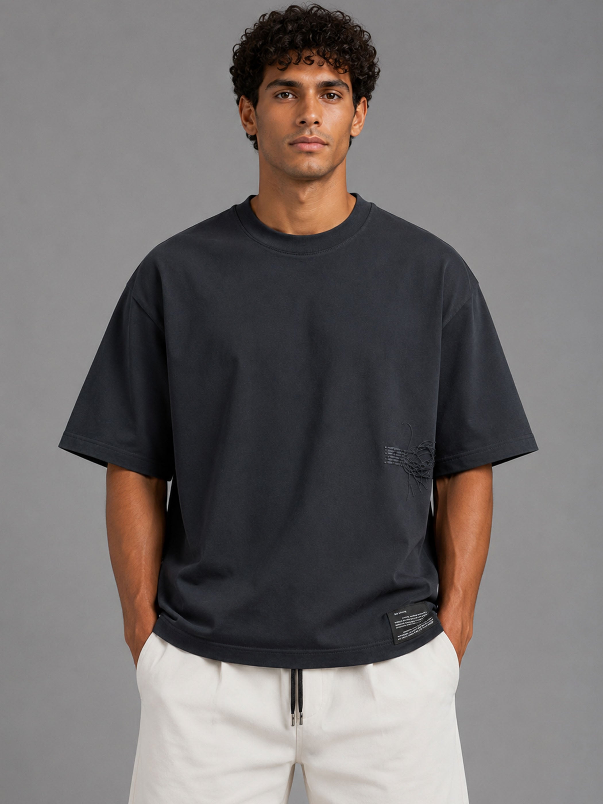 חולצת טישירט קצרה וויב Over Shirt Label גברים